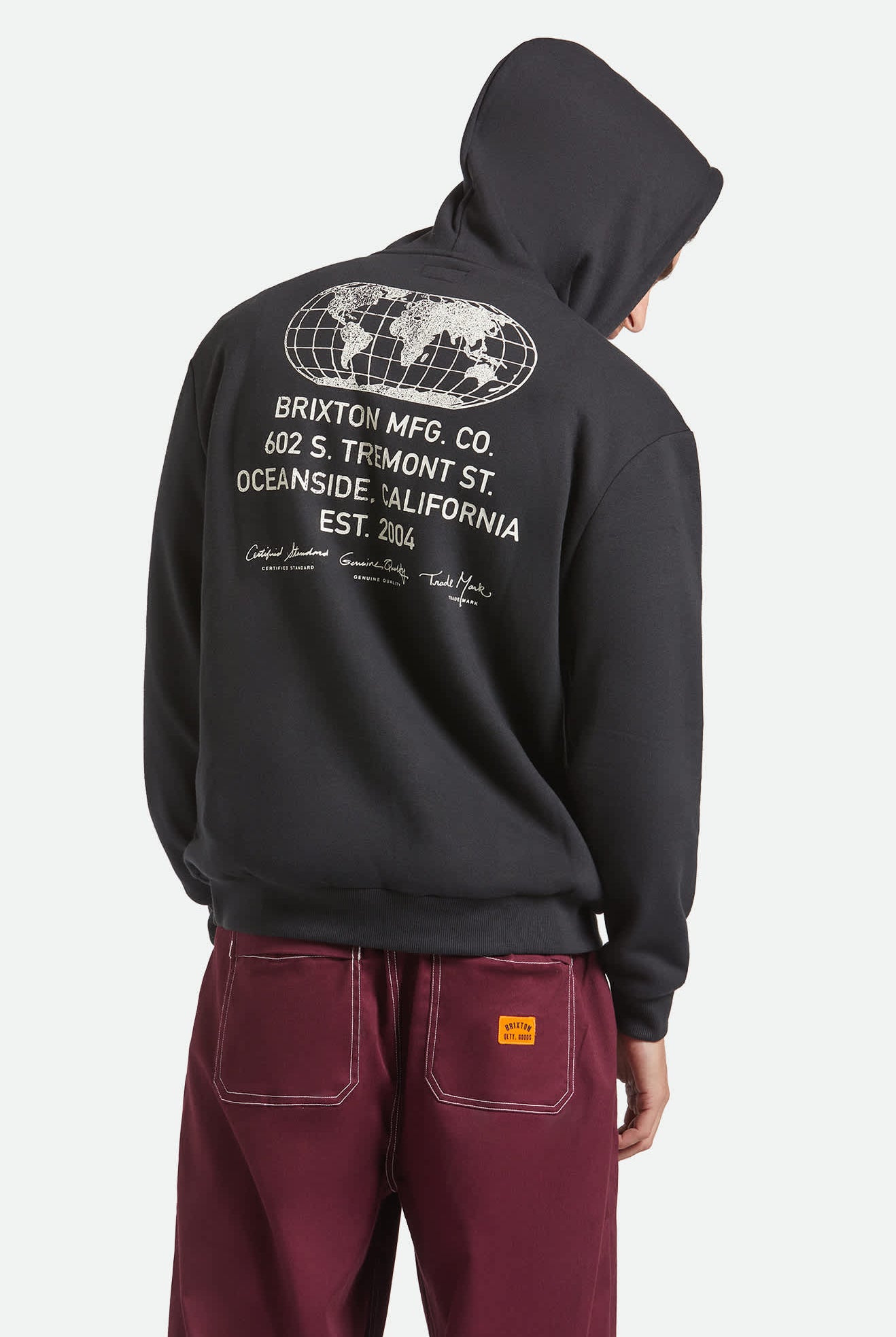 Men's Union Relaxed Hoodie in the color Black - Additional Fit image