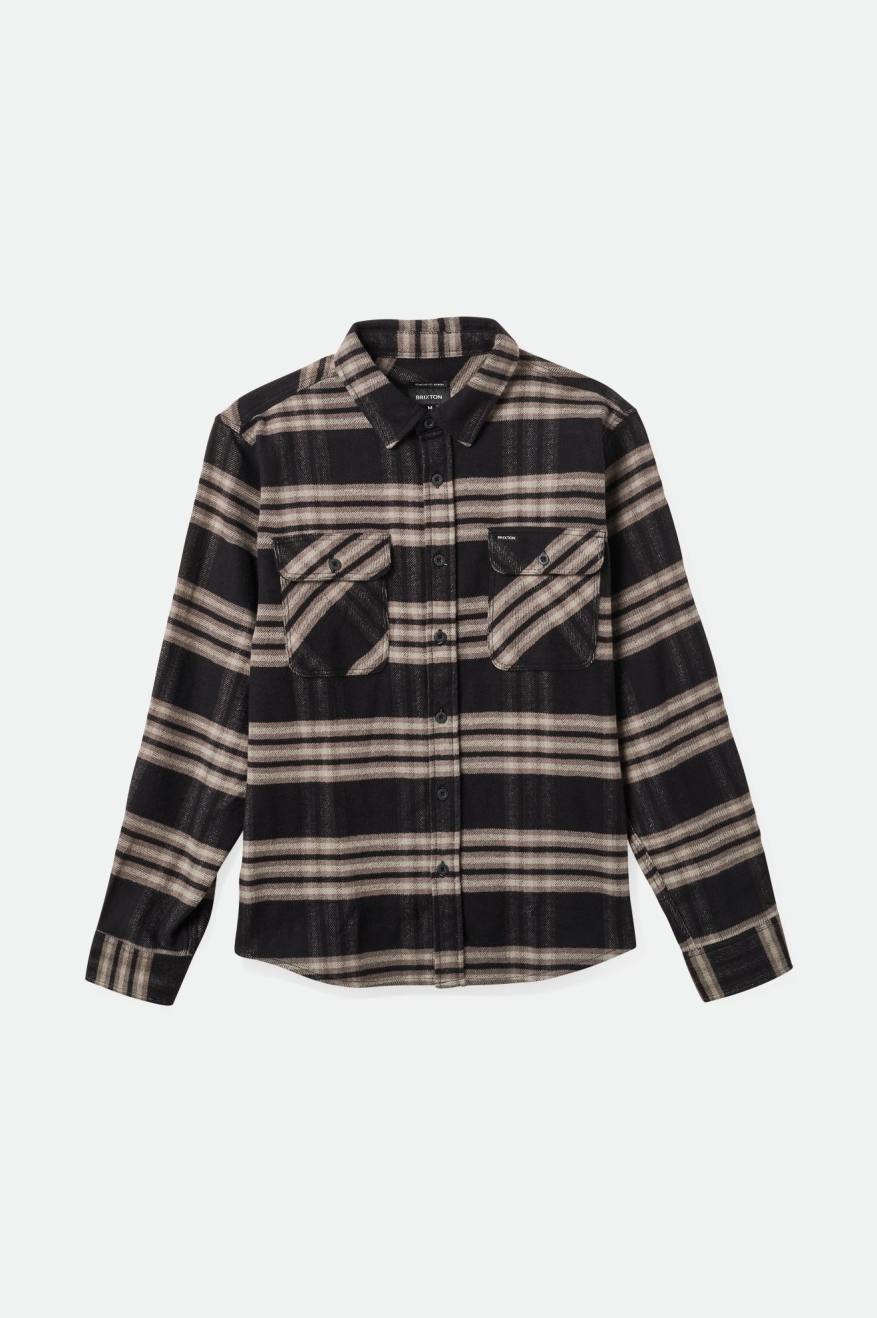 Bowery Stretch Water Resistant L/S Flannel - Black/Charcoal