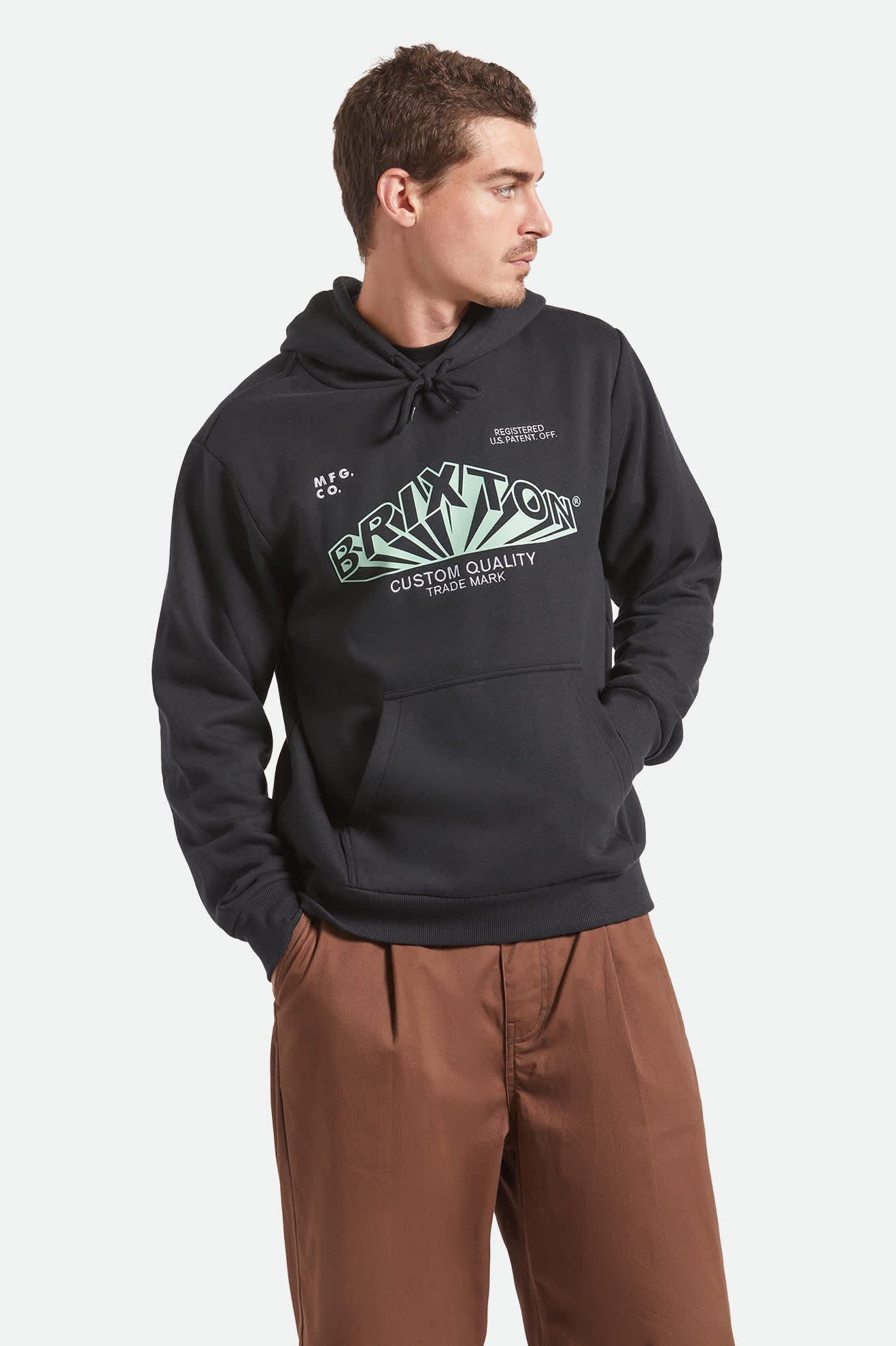 Men's Forman Hoodie in the color Black - Men's Front View