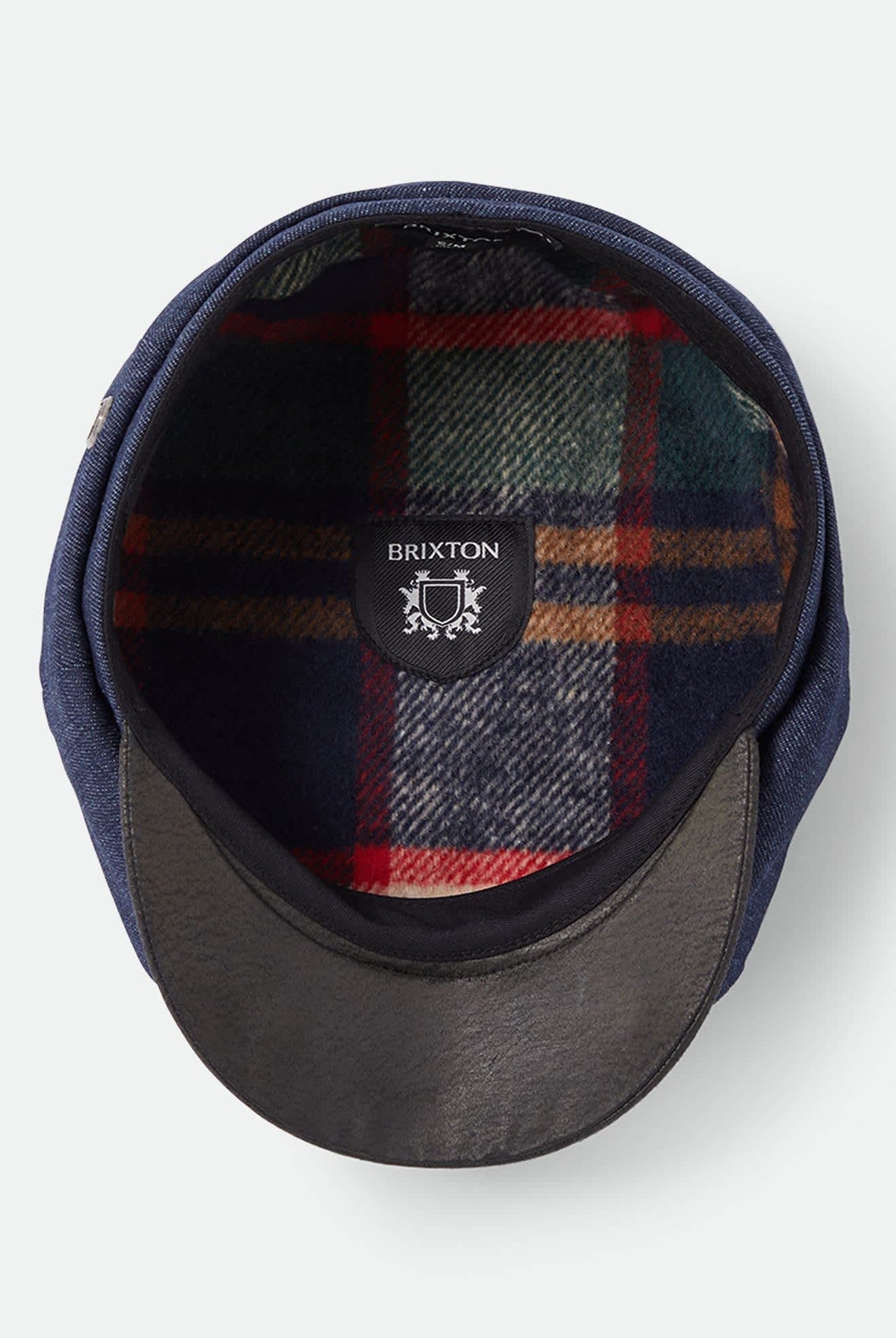 Unisex Brood Baggy Flannel Snap Cap in the color Black Denim/Black - Additional Laydown image