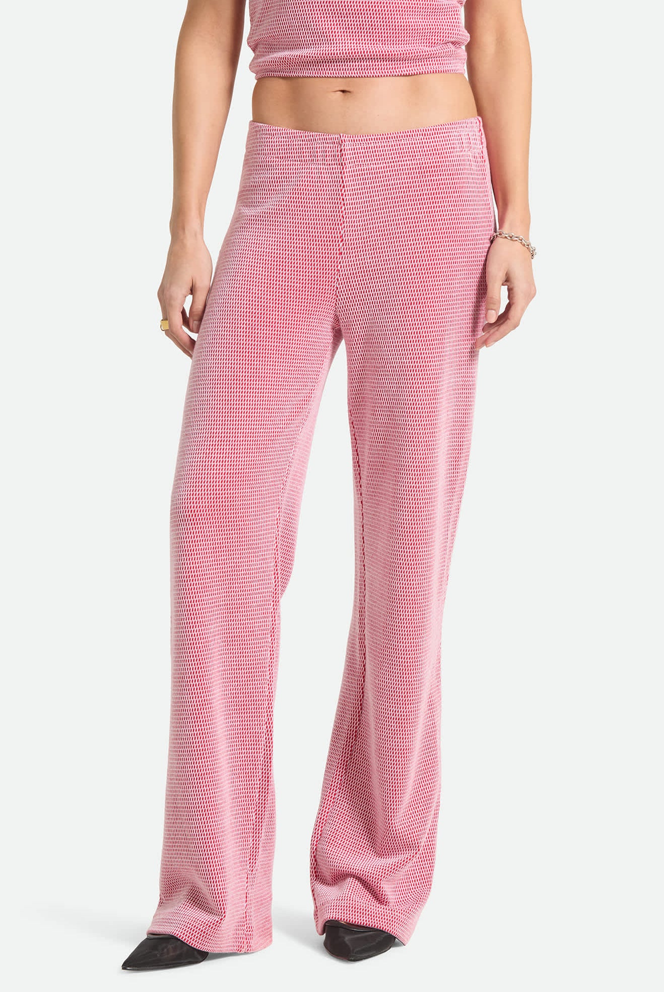 Women's Siesta Knit Pant in the color Adrenaline Rush/White Weave - Women's Front View