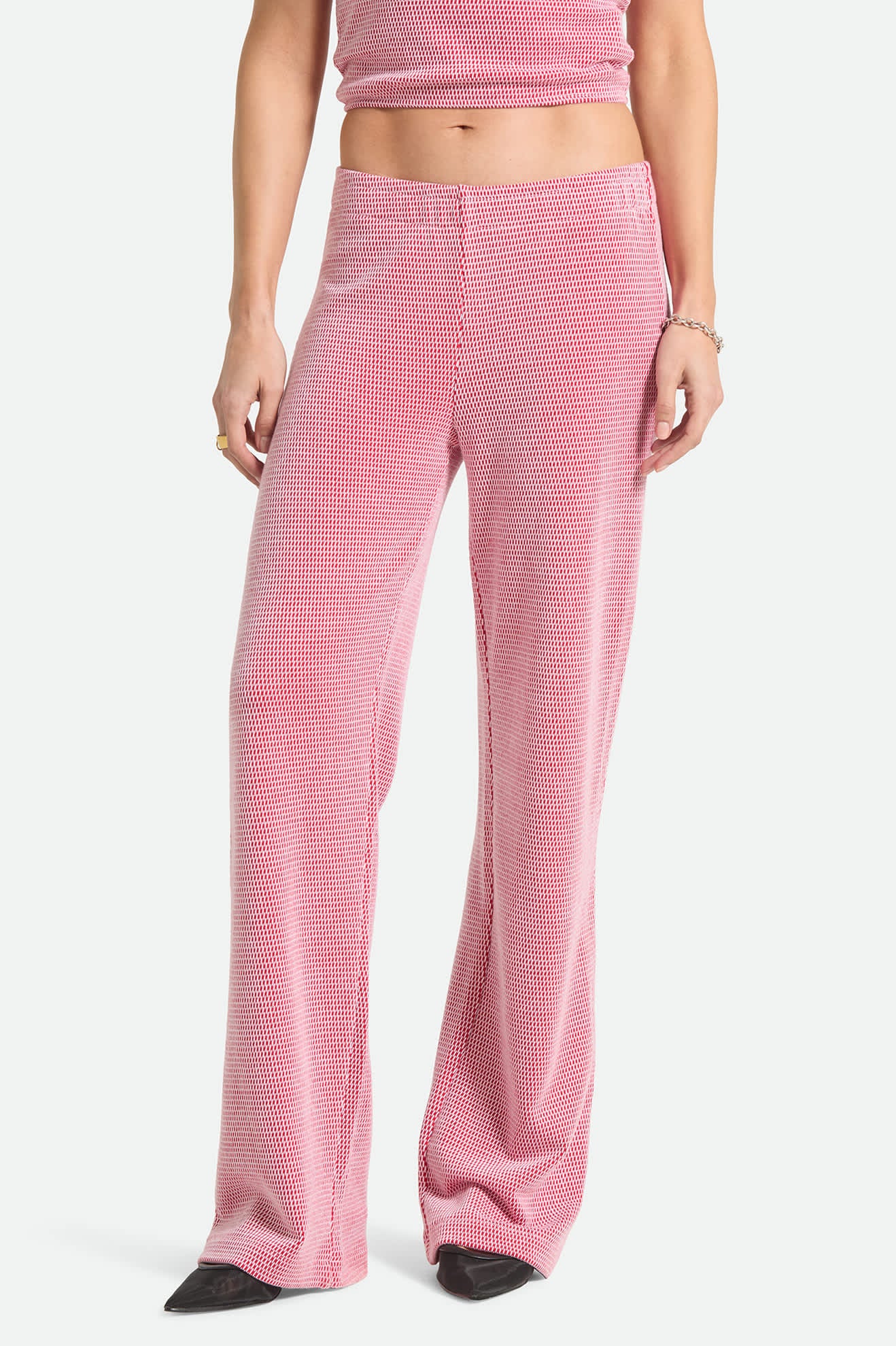 Women's Siesta Knit Pant in the color Adrenaline Rush/White Weave - Women's Front View