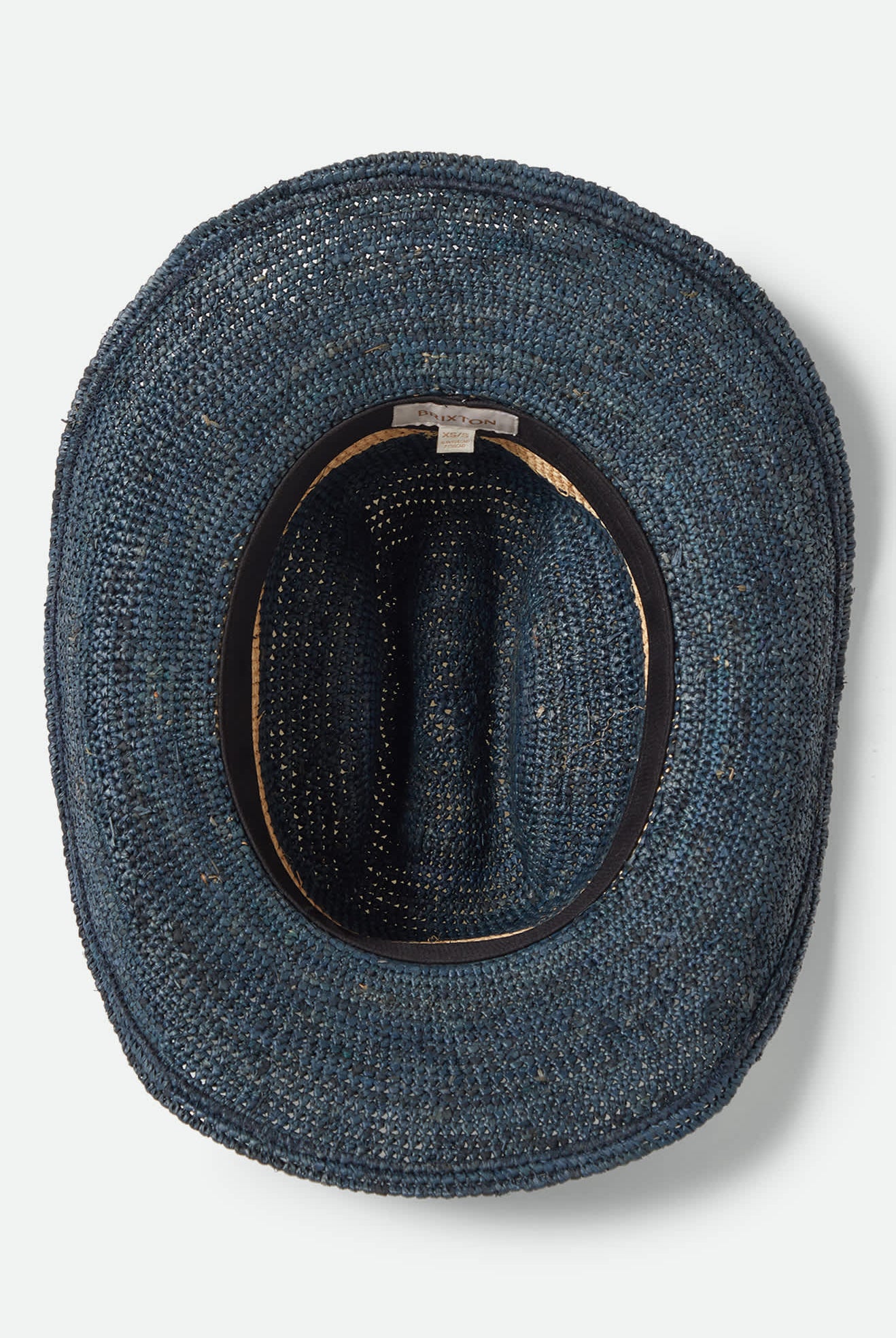 Women's Odessa Straw Packable Cowboy Hat in the color Midnight Blue/Tan Stripe - Additional Laydown image
