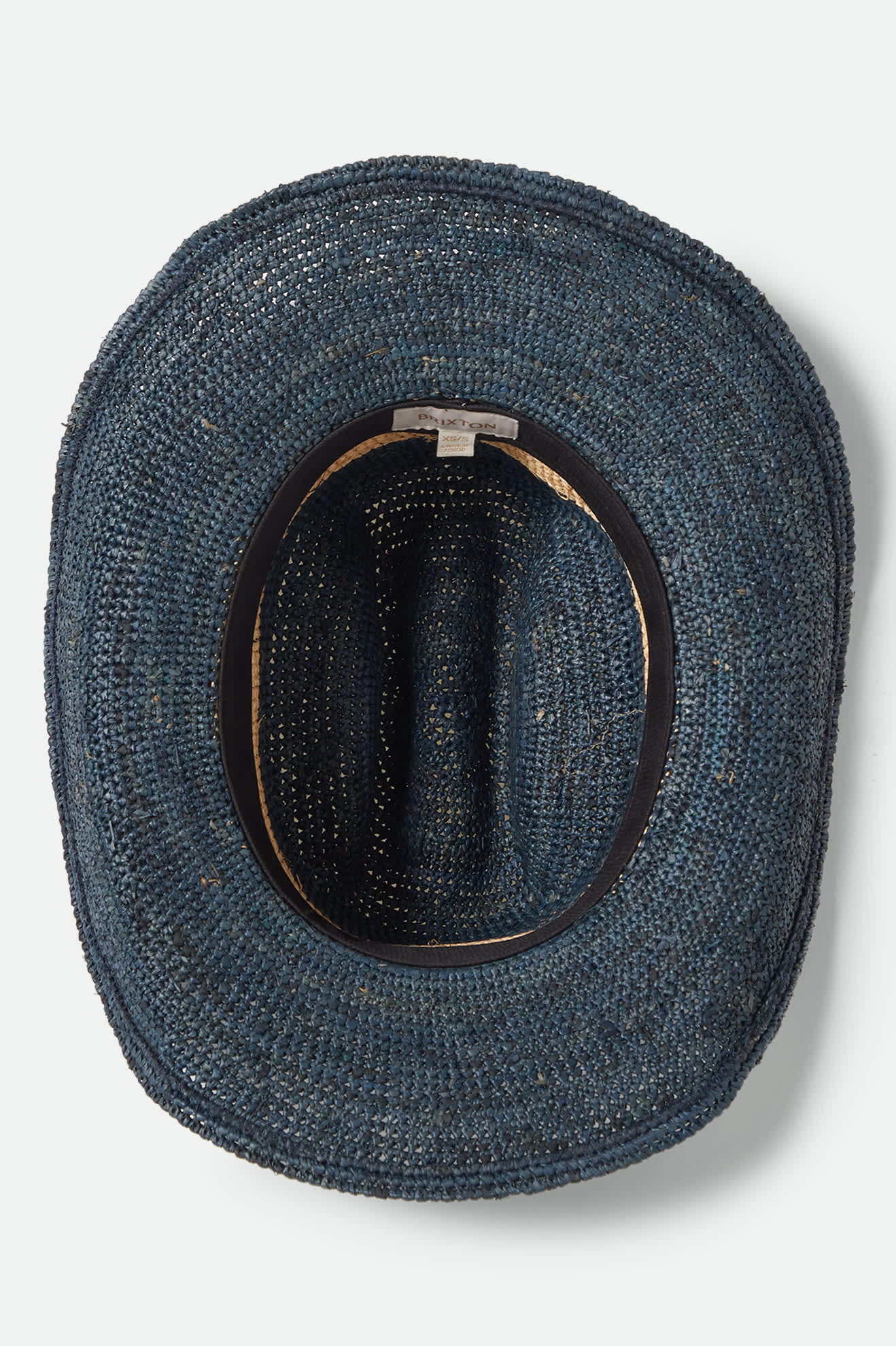 Women's Odessa Straw Packable Cowboy Hat in the color Midnight Blue/Tan Stripe - Additional Laydown image