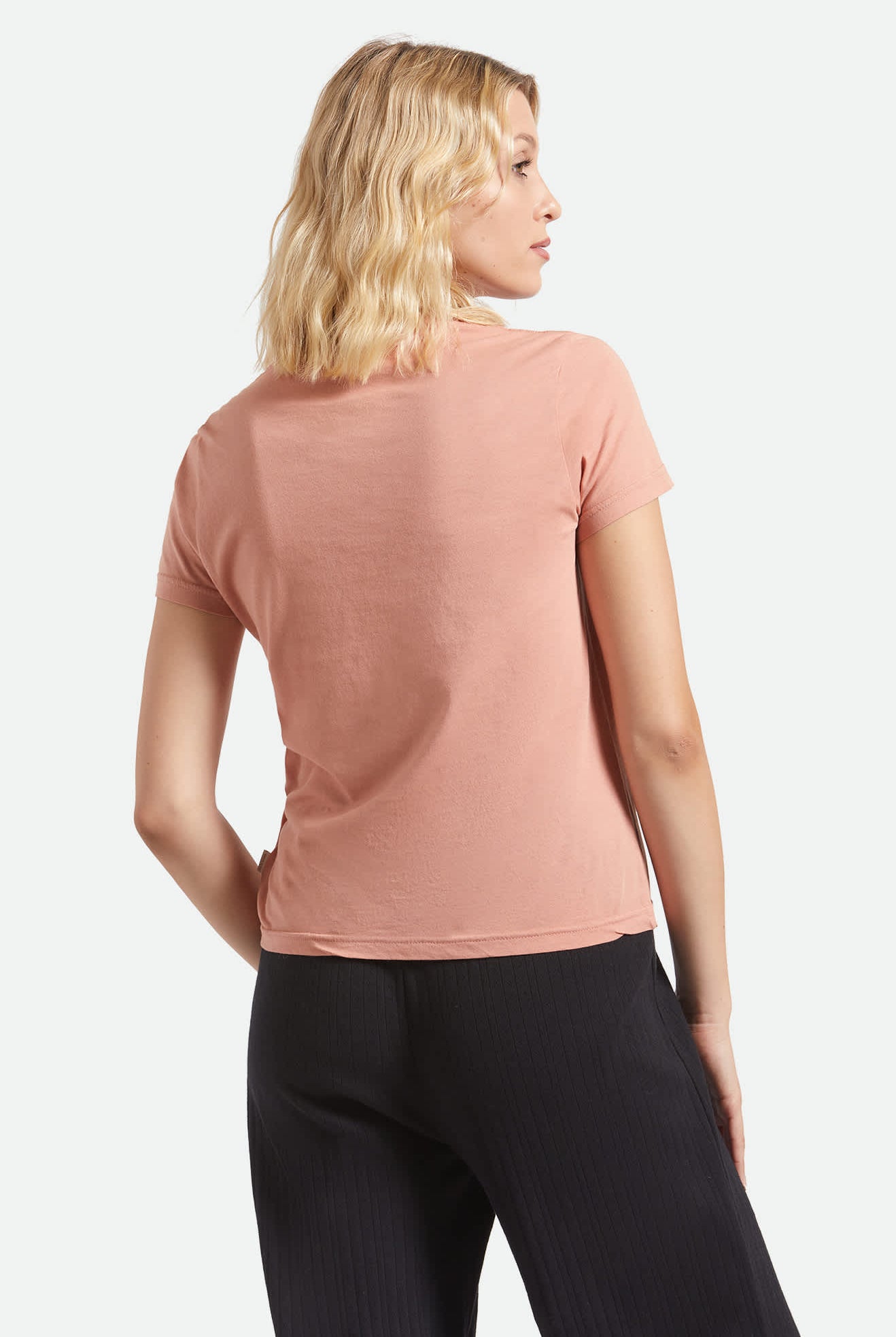 Women's Tossed Dice Crew T-Shirt in the color Italian Clay - Women's Back View