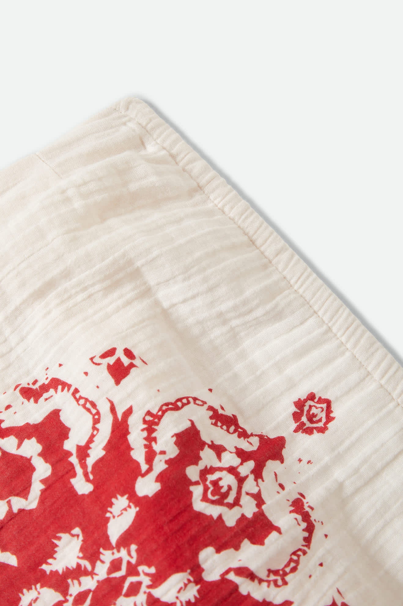 Women's The Lola Tube Top in the color Off White/Robust Red - Additional Laydown image