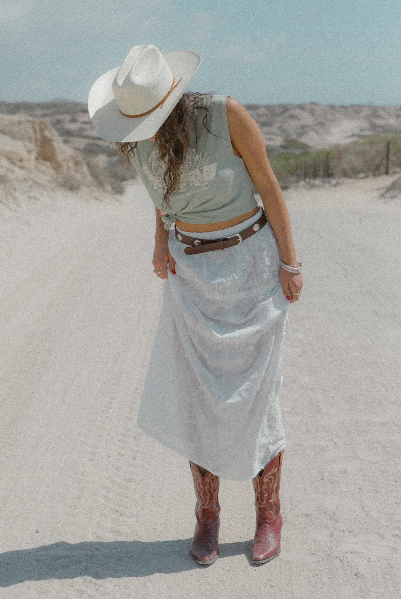 Unisex Laredo Straw Cowboy Hat in the color Bone - Women's Lifestyle image