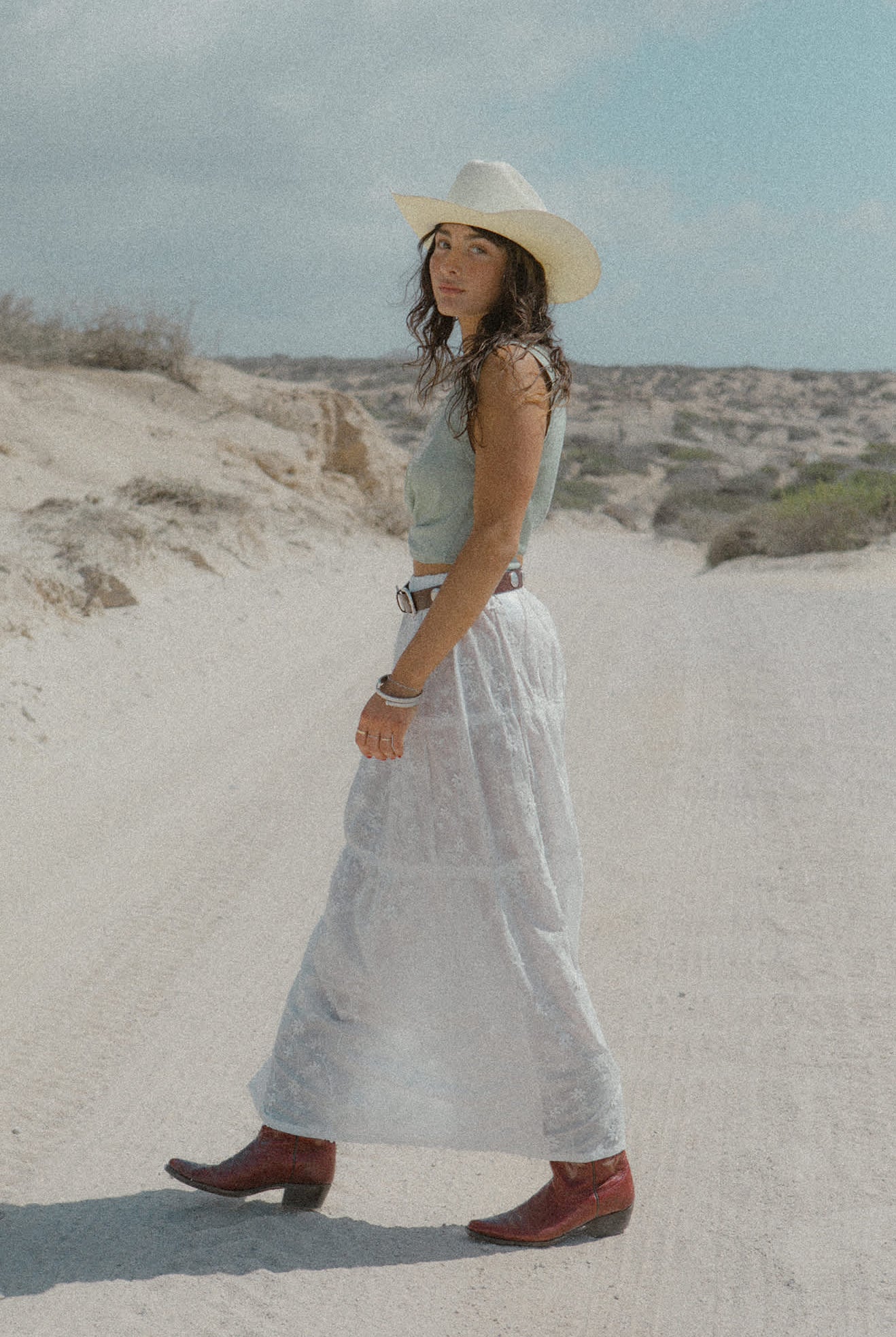 Unisex Laredo Straw Cowboy Hat in the color Bone - Women's Lifestyle image