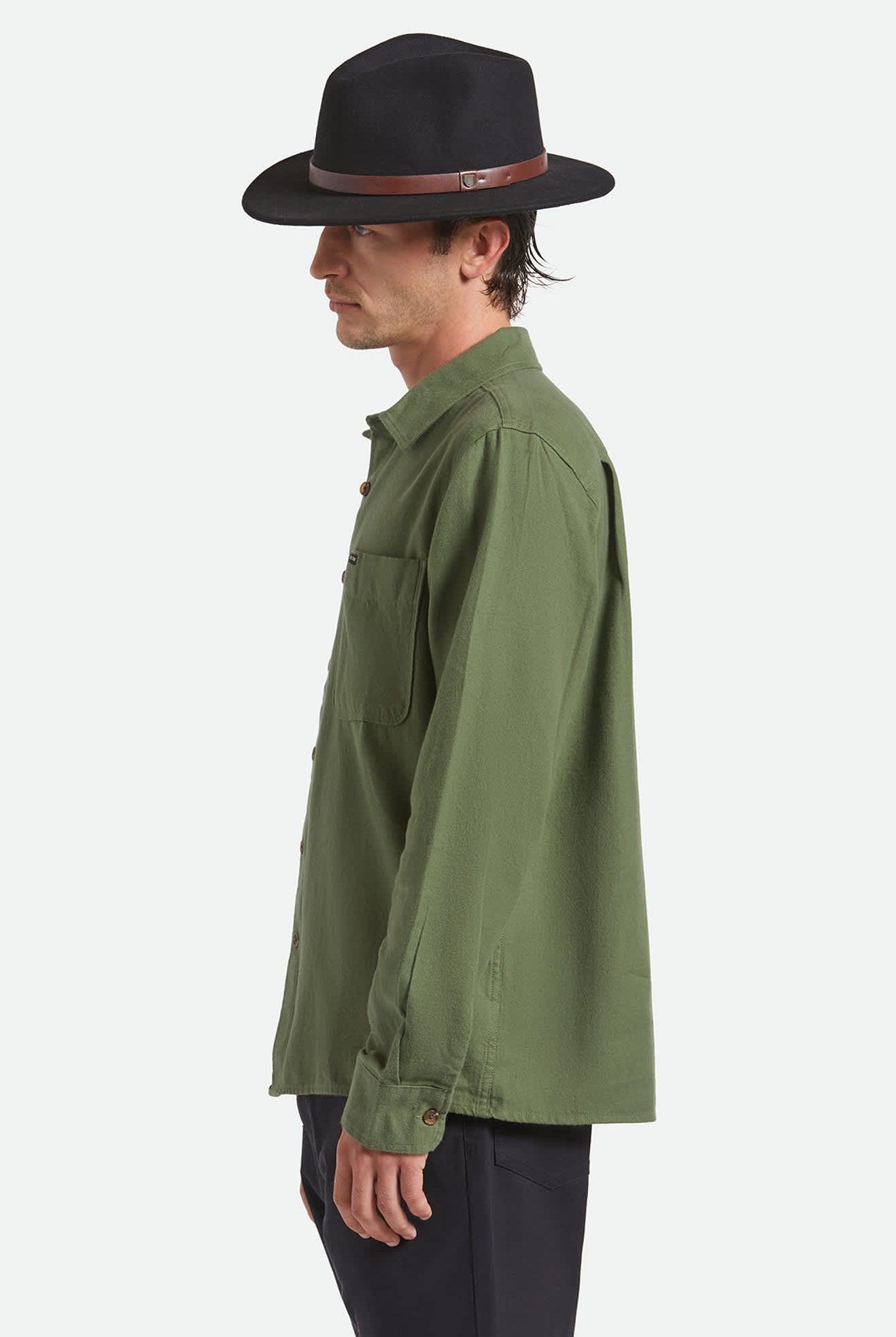 Unisex Messer Fedora in the color Black - Men's Side View