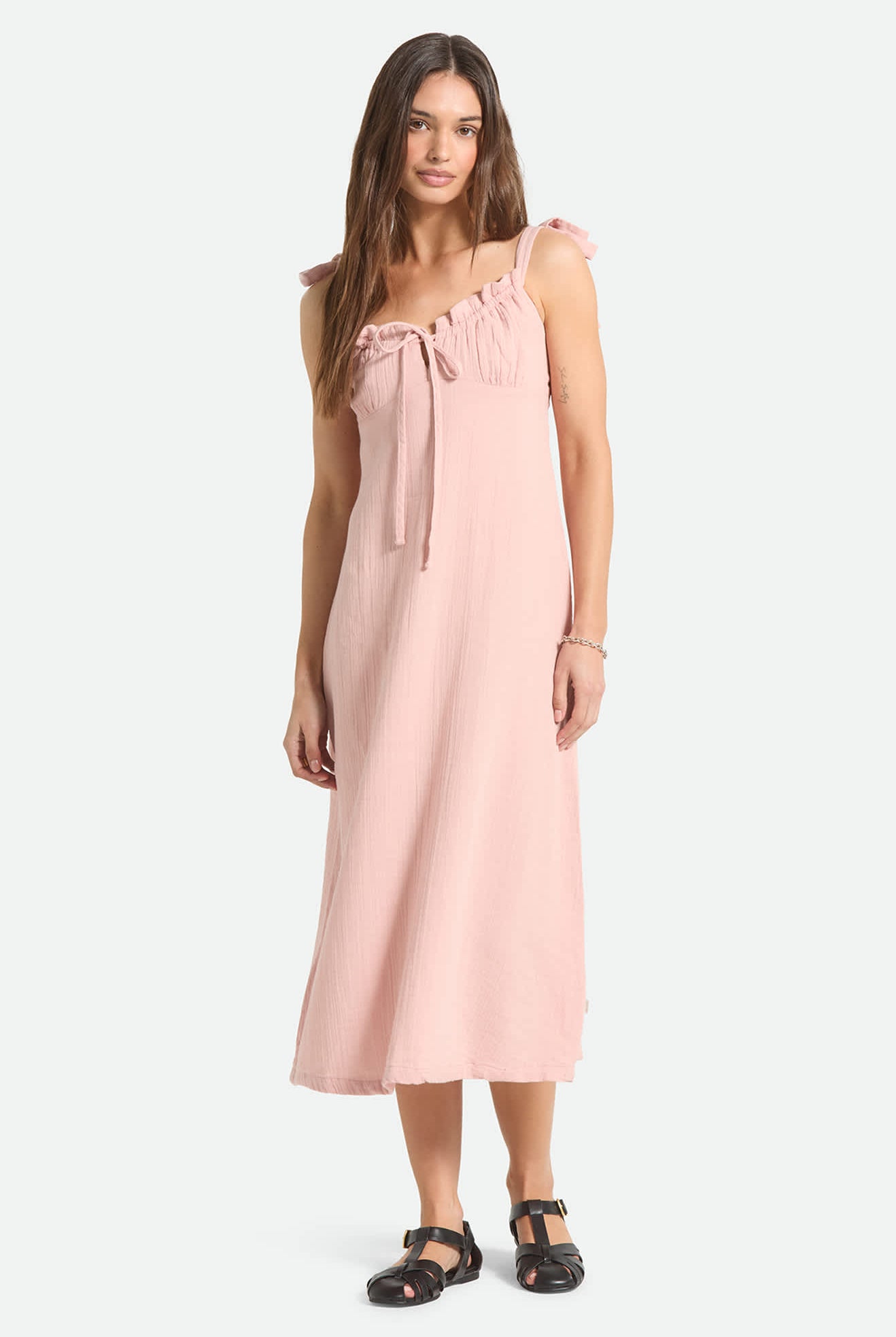 Women's The Tie Dress in the color Silver Pink - Additional Fit image