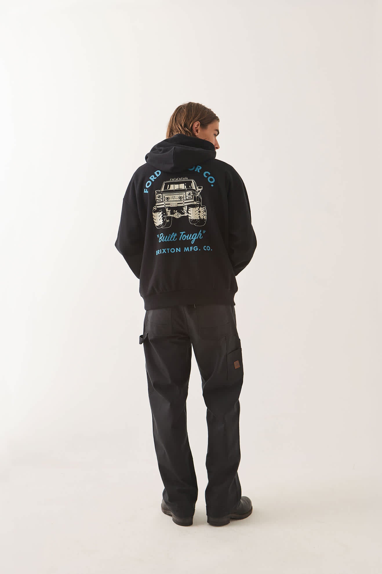 Men's Ford Built Tough 4x4 Hood in the color Burnt Rubber - Men's Back View