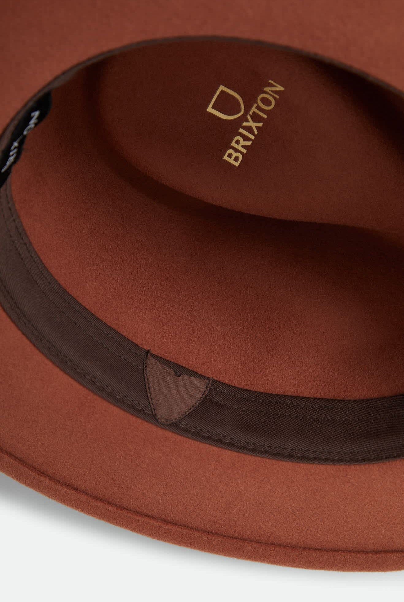 Unisex Messer Packable Fedora in the color Caramel/Walnut Brown - Additional Laydown image