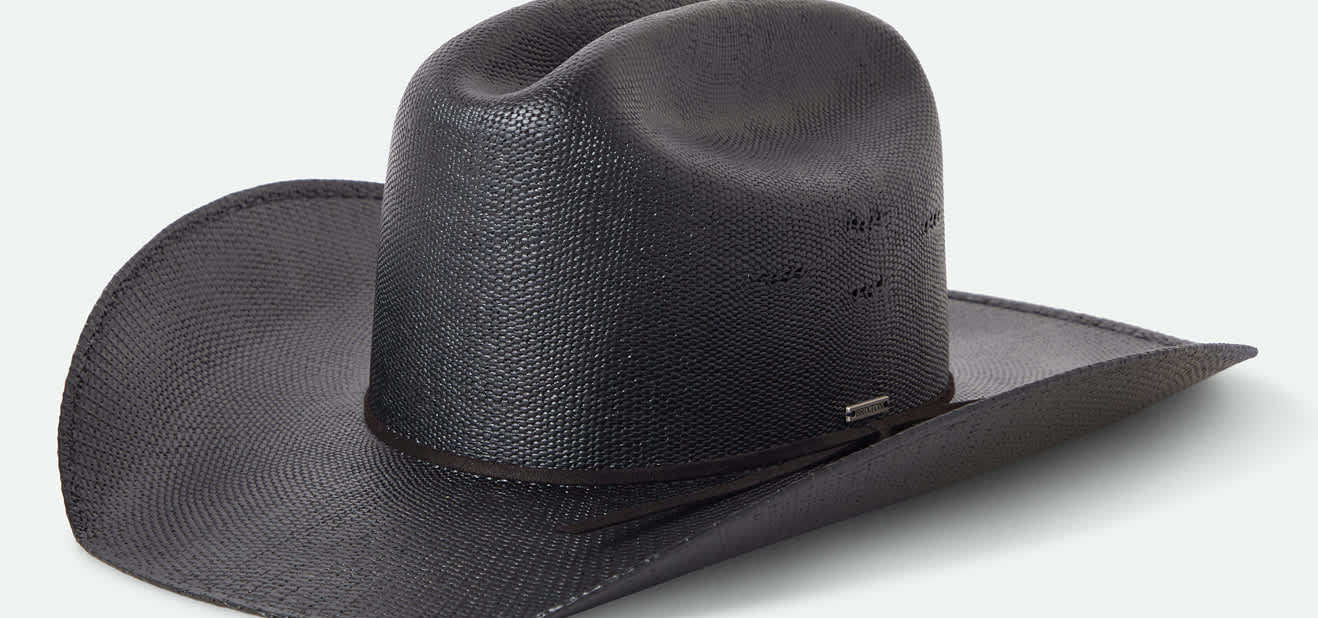 Unisex Laredo Straw Cowboy Hat in the color Black - Front Product View