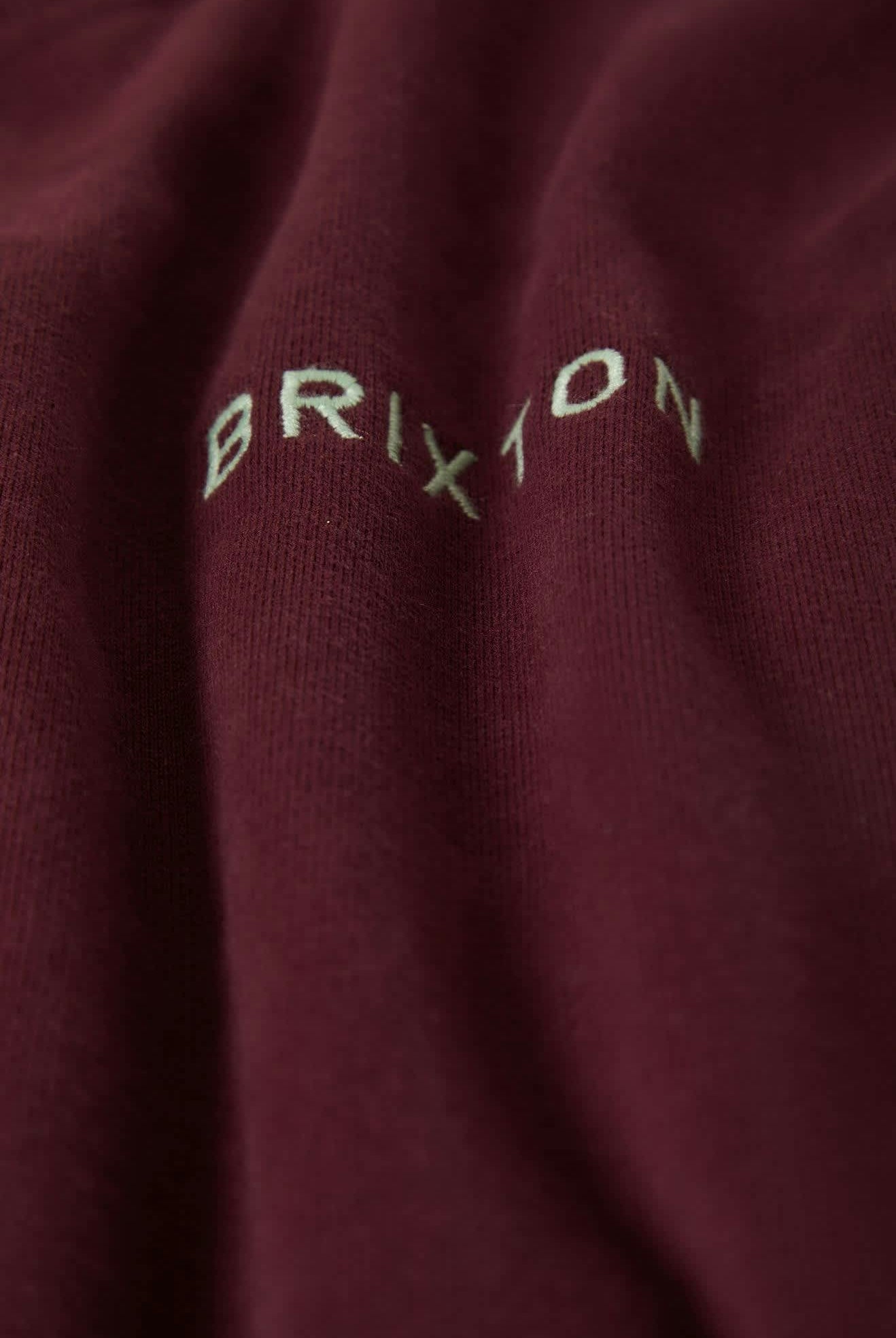 Men's Embroidered Heavyweight Oversized Crew in the color Port - Additional Laydown image