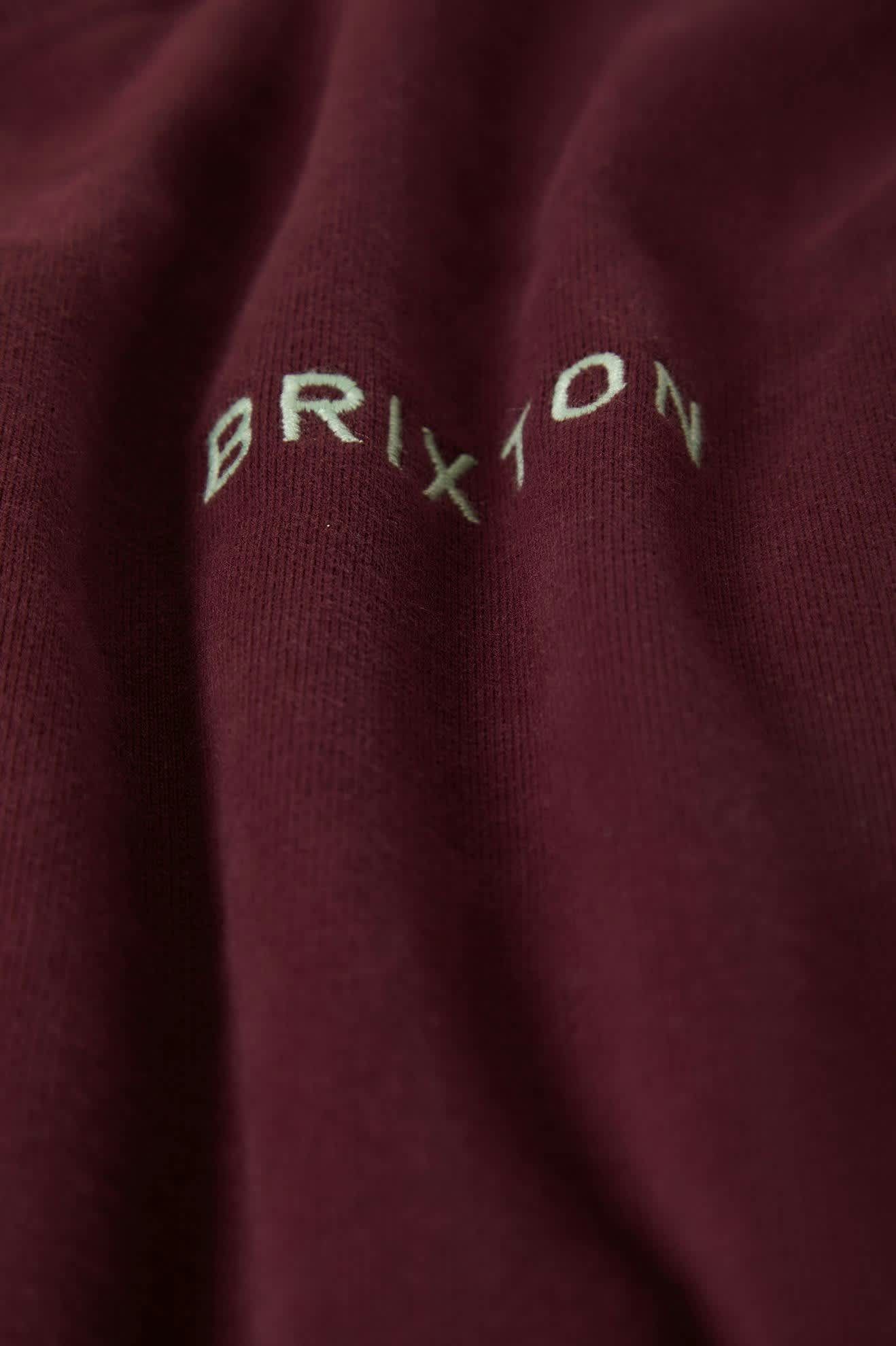 Men's Embroidered Heavyweight Oversized Crew in the color Port - Additional Laydown image