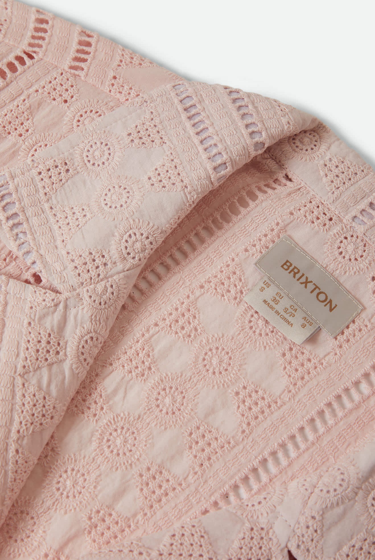 Women's Paradise Lounge Short Sleeve Shirt in the color Chalk Pink - Additional Laydown image