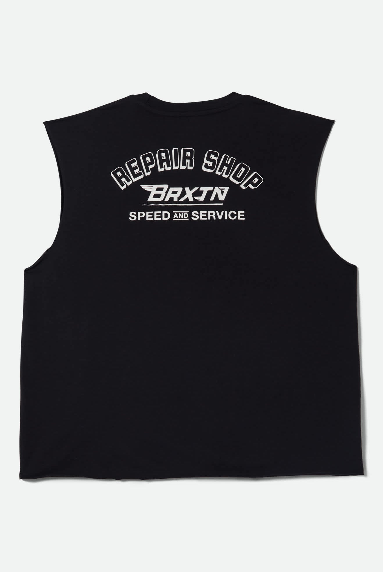 Men's Free Muscle Tank Top in the color Black Worn Wash - Additional Laydown image