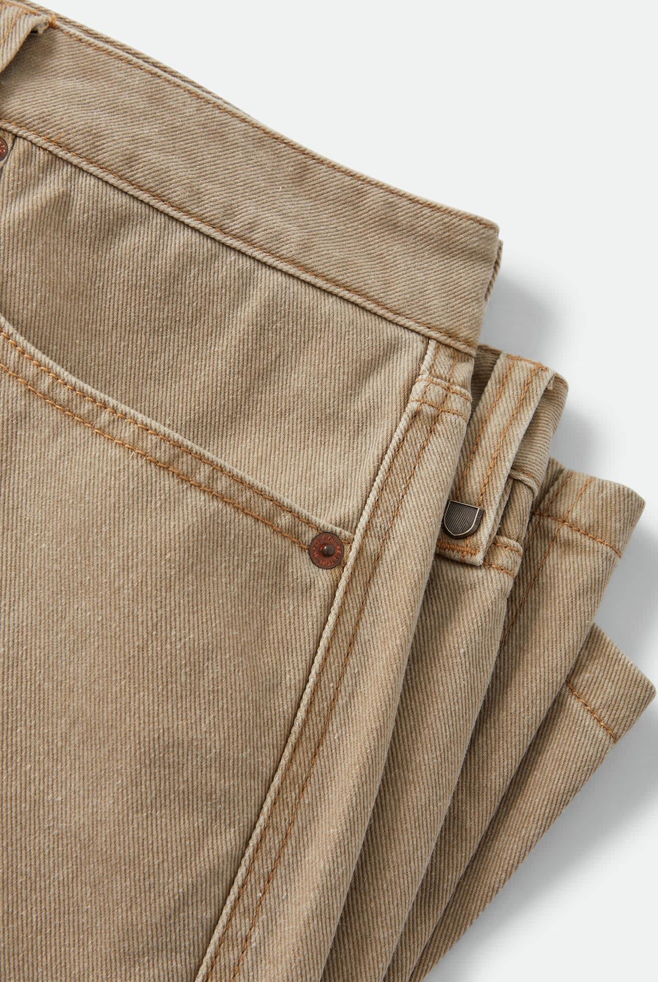 Men's Brixton Relaxed Short in the color Washed British Khaki - Additional Laydown image