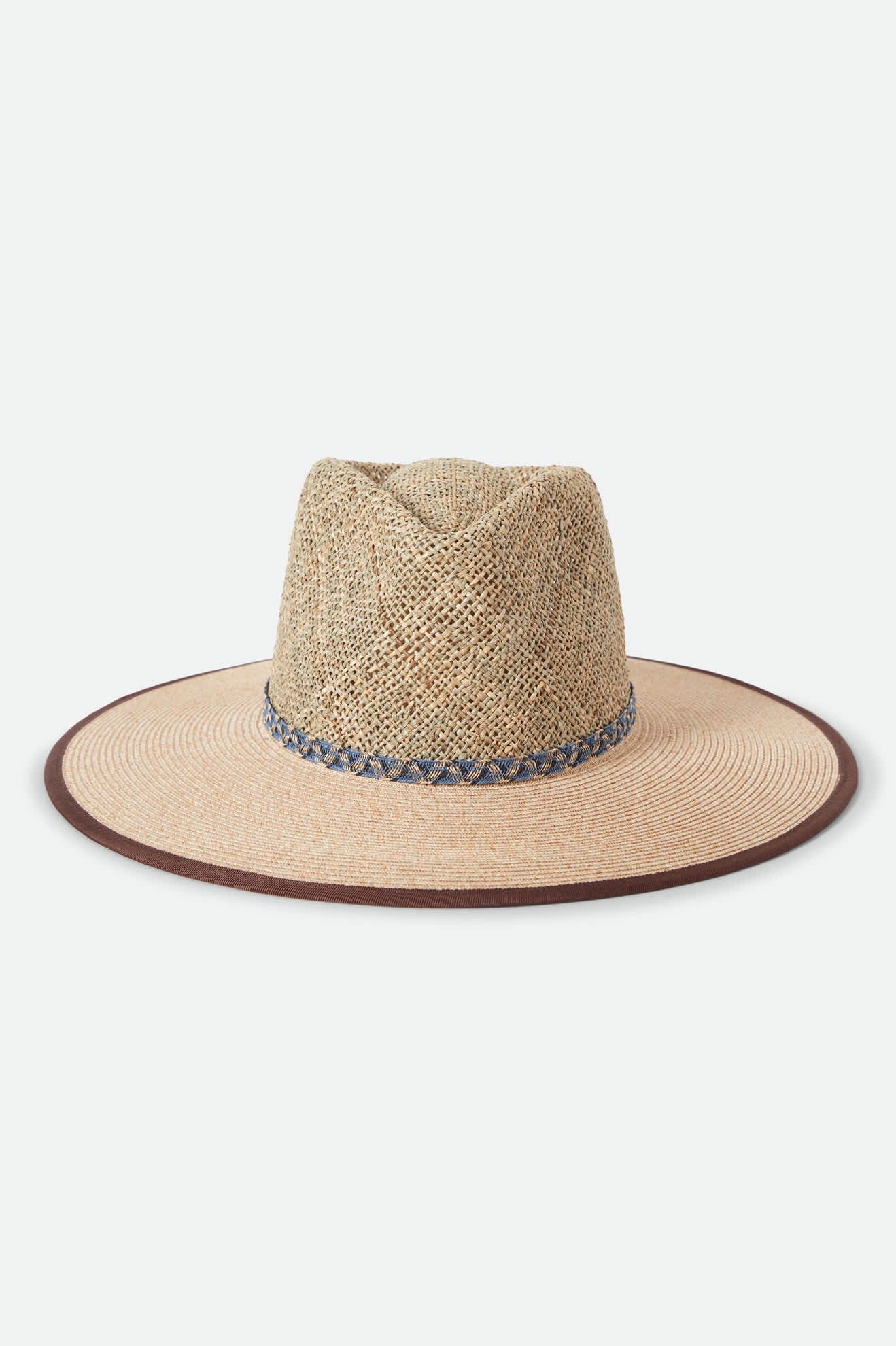 Women's Nova Seagrass Straw Hat in the color Natural/Black - Additional Laydown image