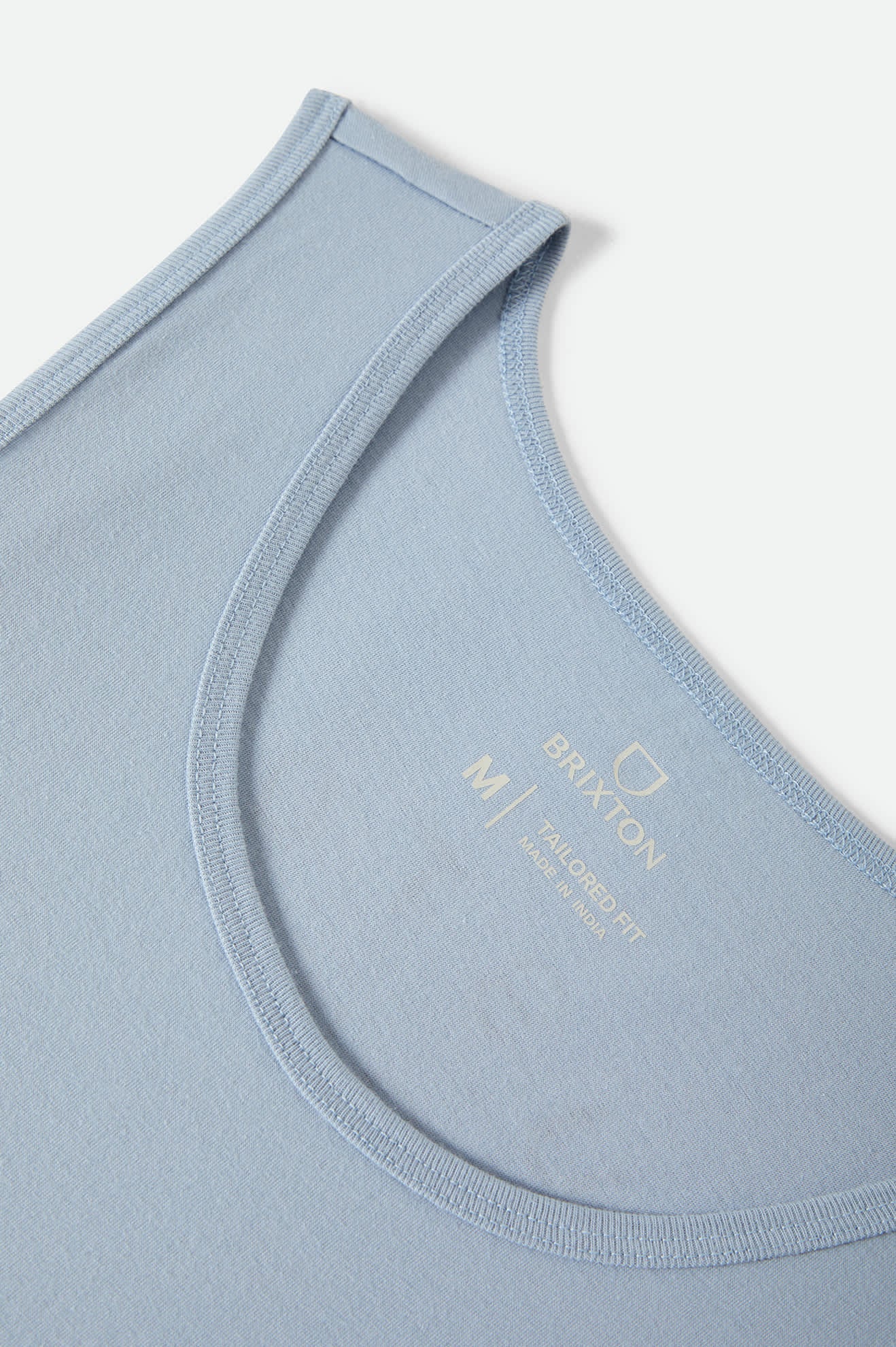 Men's Fremont Tank Top in the color Dusty Blue - Additional Laydown image