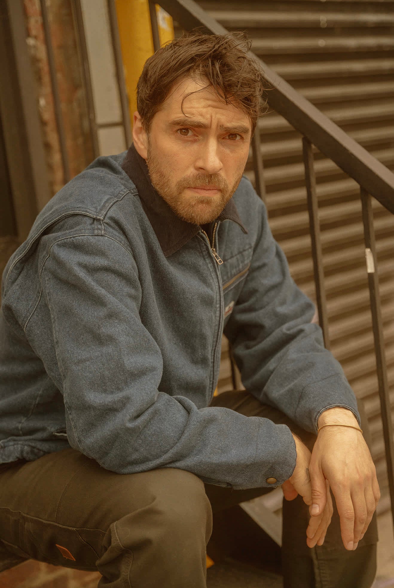 Men's Altered Threads Lined Garage Jacket in the color Medium Wash Denim - Men's Lifestyle image