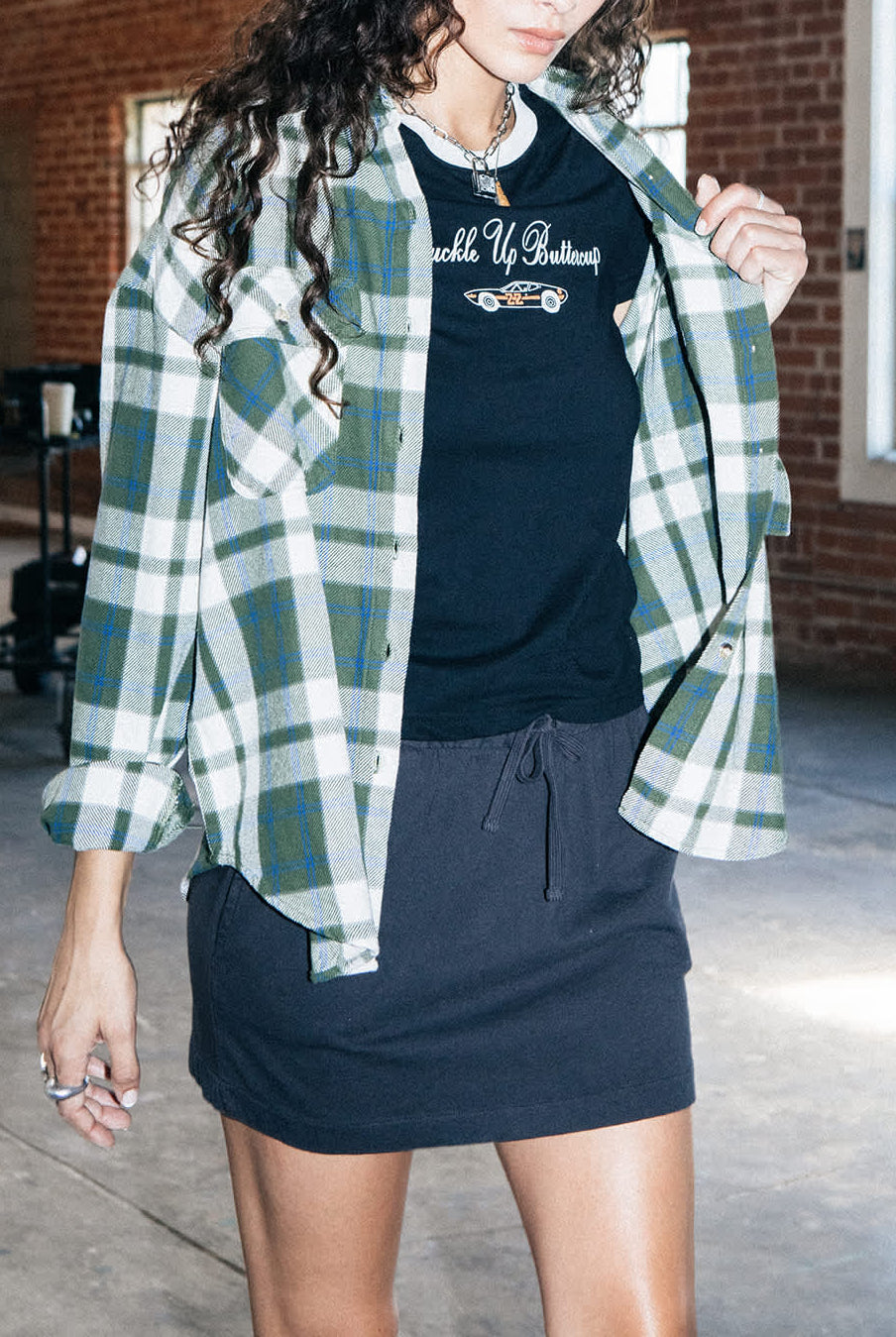 Women's Carefree Organic Garment Dye Lounge Skirt in the color Black - Men's Lifestyle image