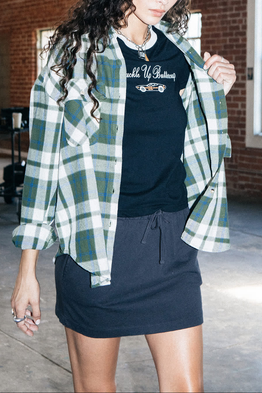 Women's Carefree Organic Garment Dye Lounge Skirt in the color Black - Men's Lifestyle image