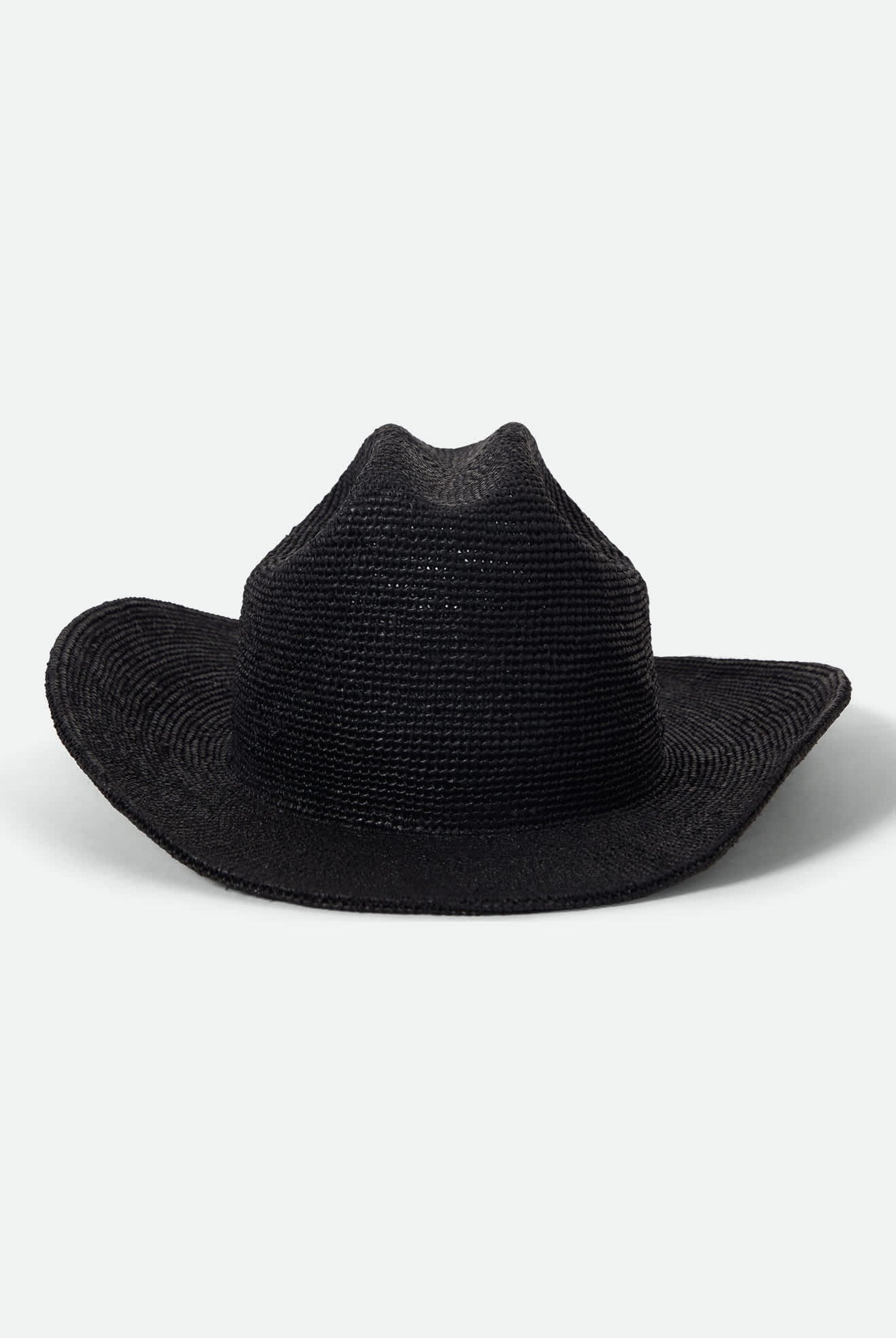 Women's Odessa Straw Packable Cowboy Hat in the color Black - Additional Laydown image