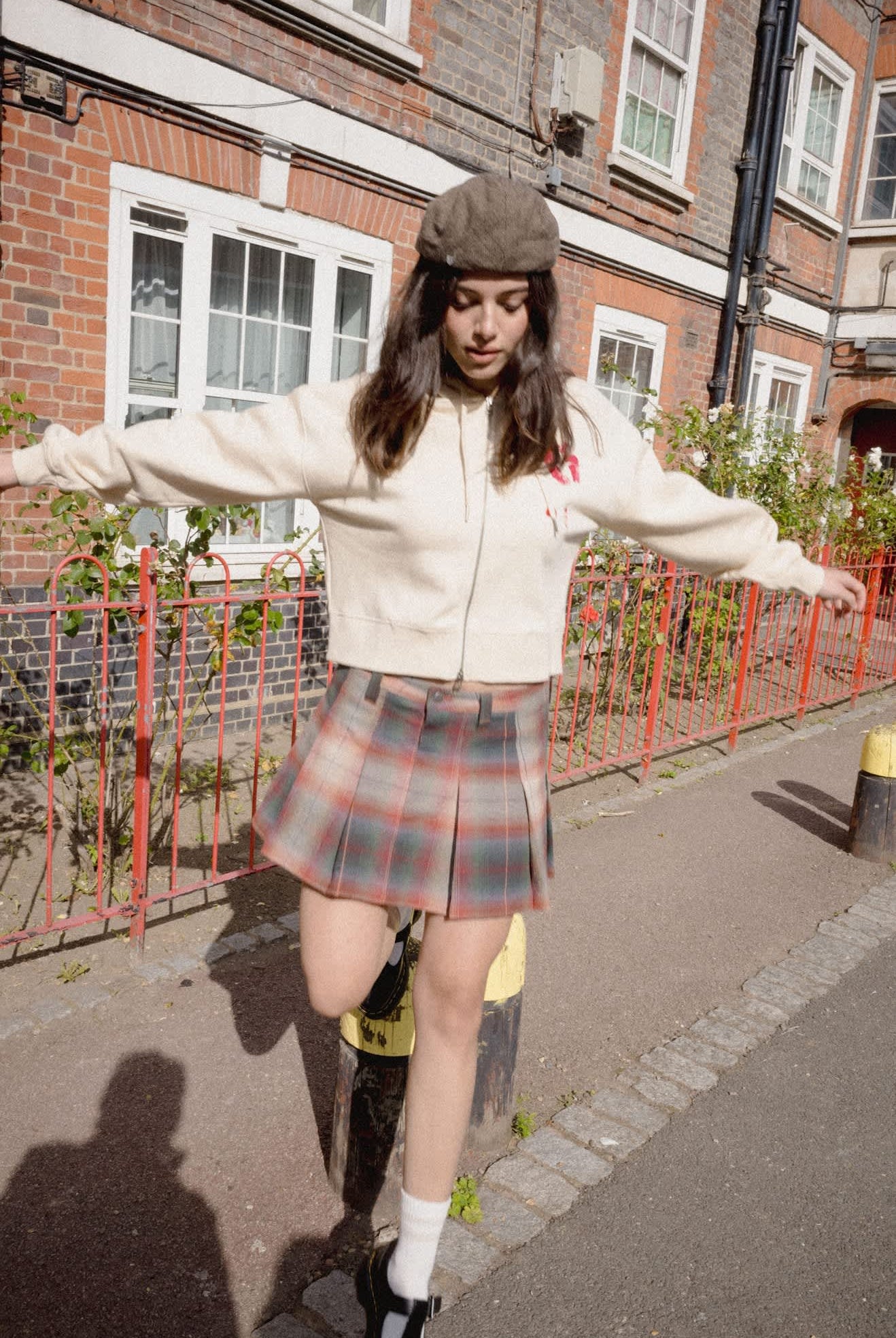 Women's Pleated Mini Skirt in the color Multi Shadow - Women's Lifestyle image