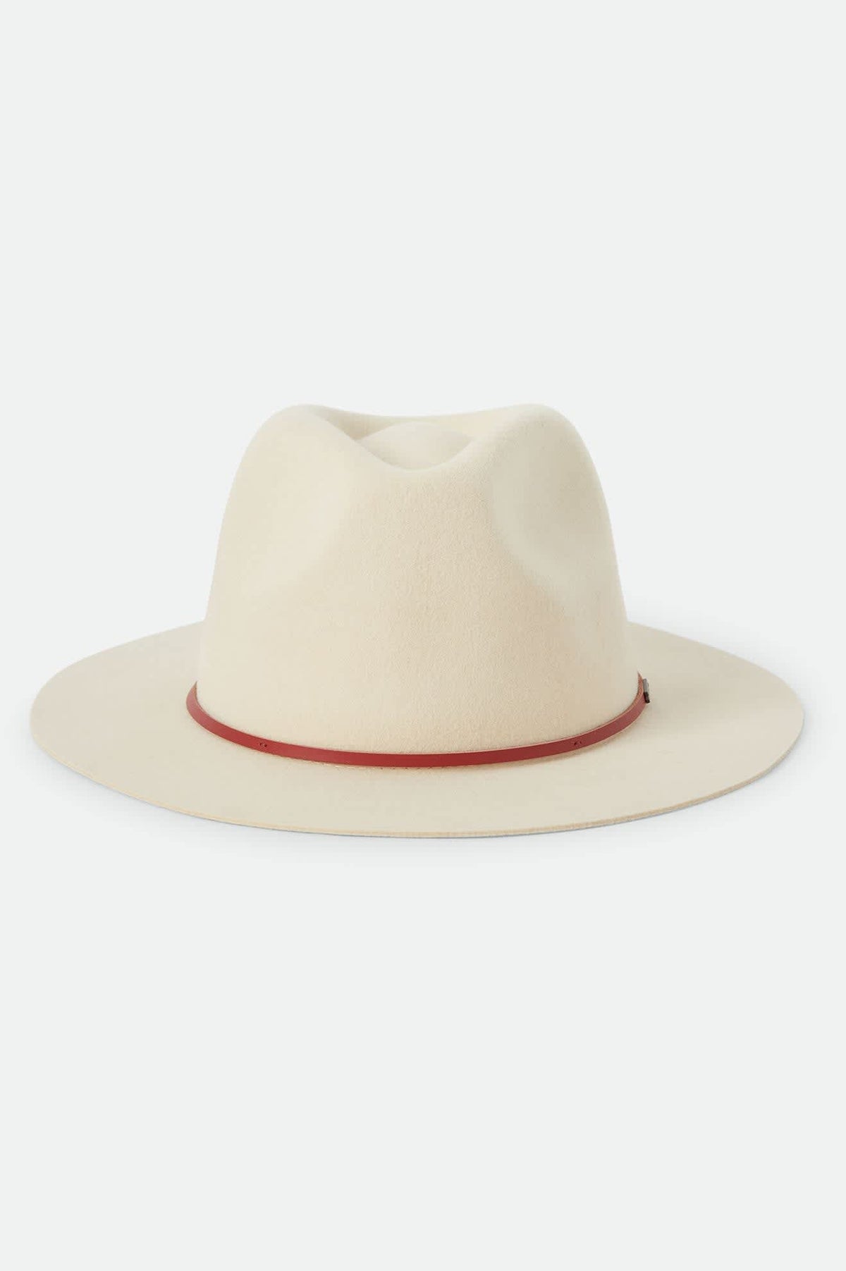 Unisex Wesley Fedora in the color Wax Paper/Red Earth - Additional Laydown image