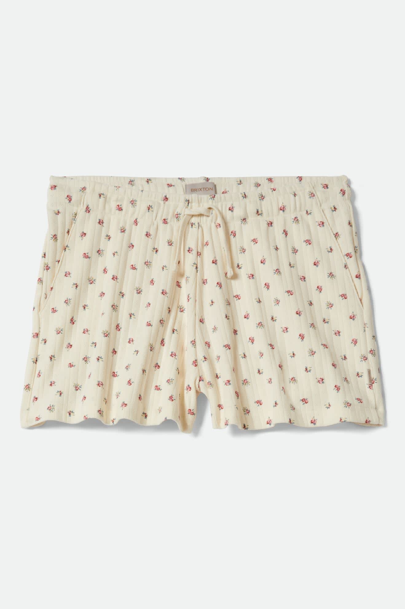 Women's Off Duty Lounge Short in the color Floral Pointelle - Front Product View