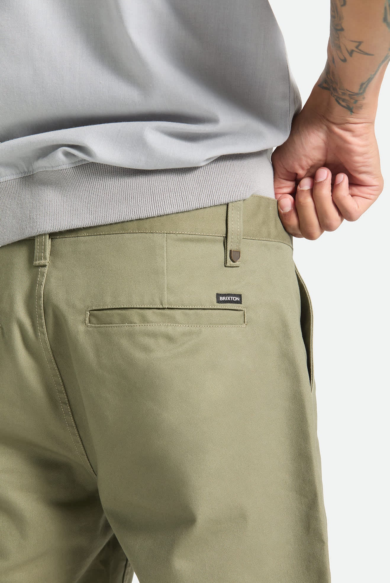 Men's Santo Chino Short in the color Olive Surplus - Additional Fit image
