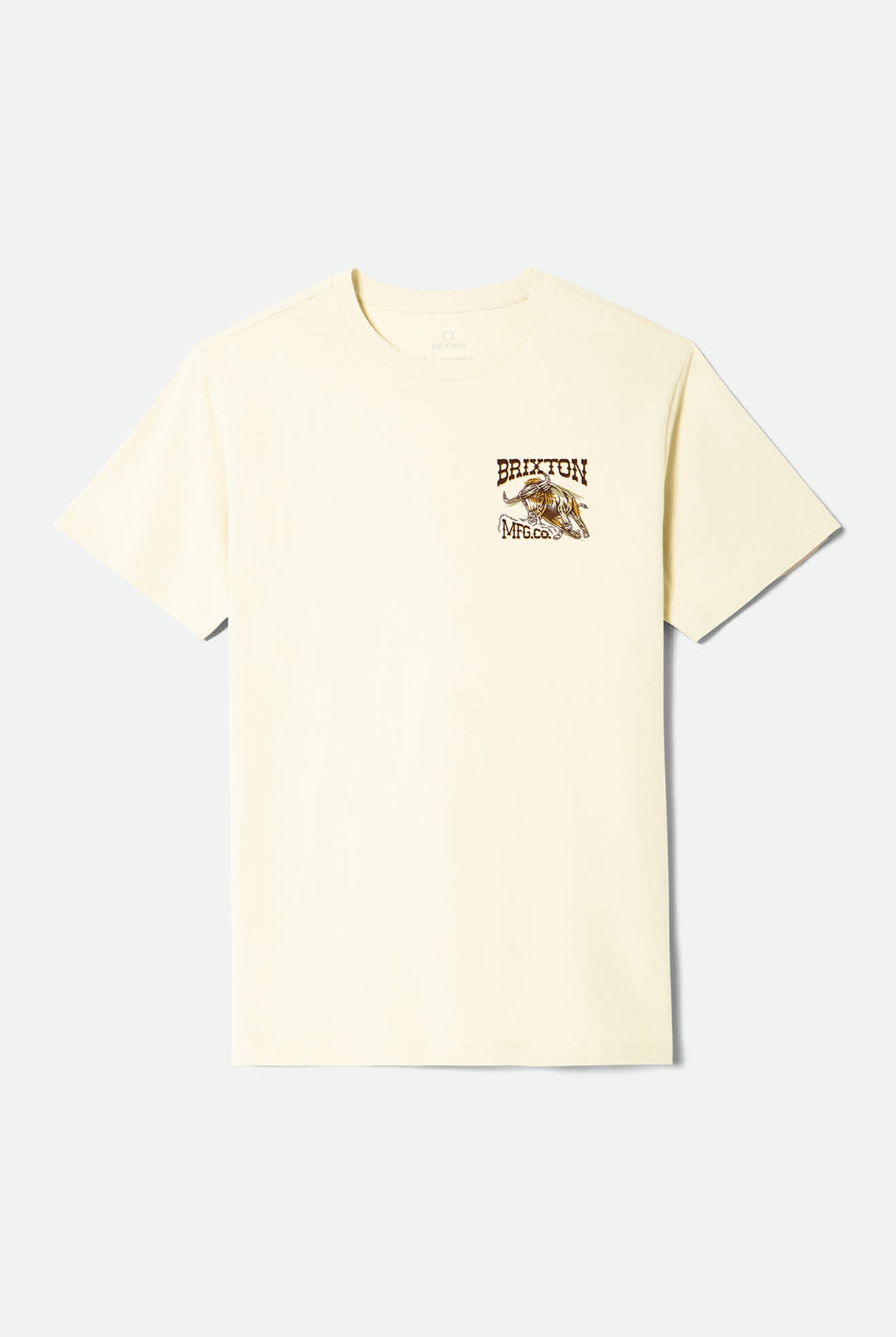 Men's Barquero Short Sleeve Standard T-Shirt in the color Cream - Front Product View