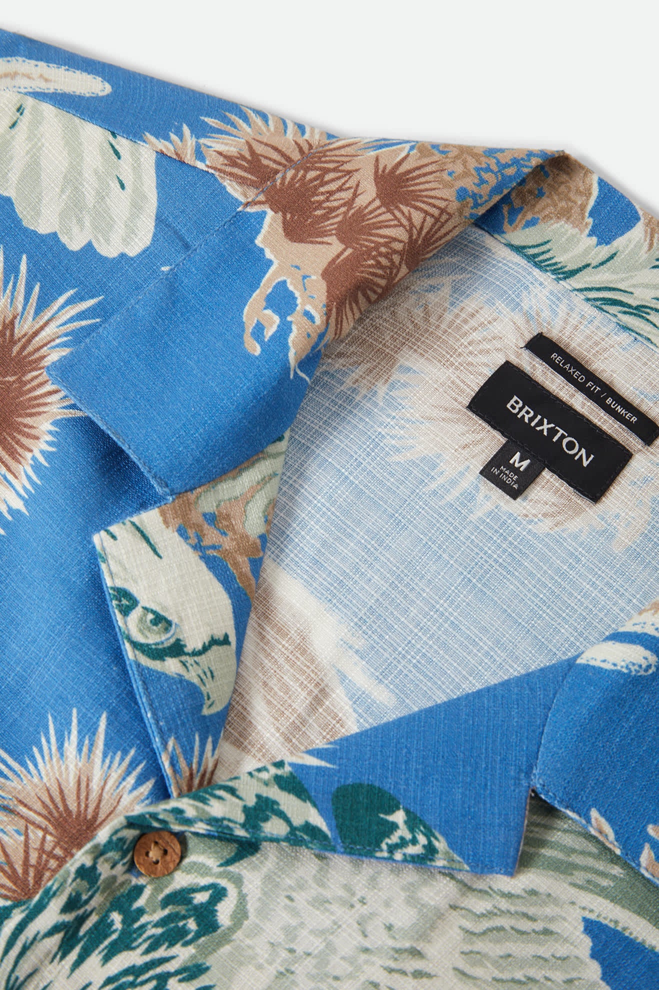 Men's Rainier X Brixton Short Sleeve Shirt in the color Blue Sky - Additional Laydown image