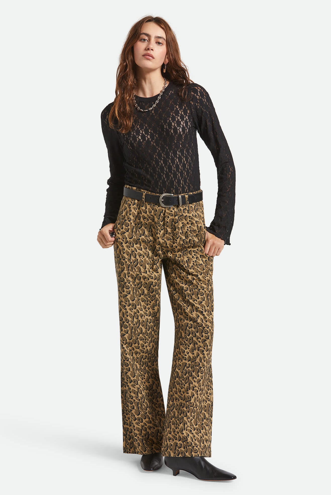 Women's Dolly Slim L/S Knit T-Shirt in the color Black - Additional Fit image