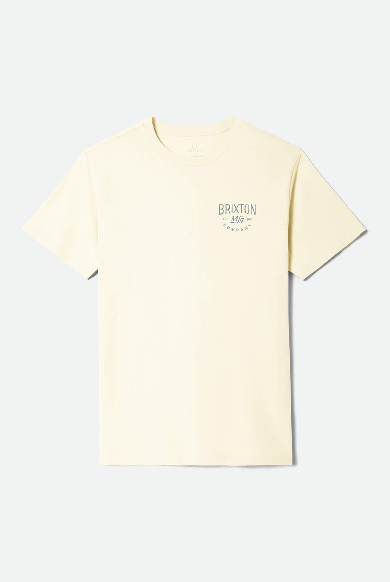 Men's Fremont Short Sleeve Standard T-Shirt in the color Cream - Front Product View