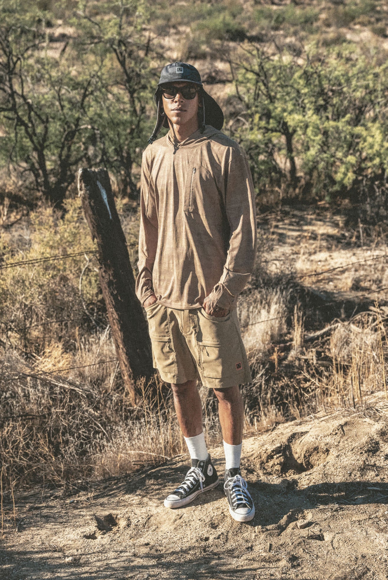 Men's Journey Long Sleeve Sun Hoodie in the color Desert Tiger Camo - Men's Lifestyle image