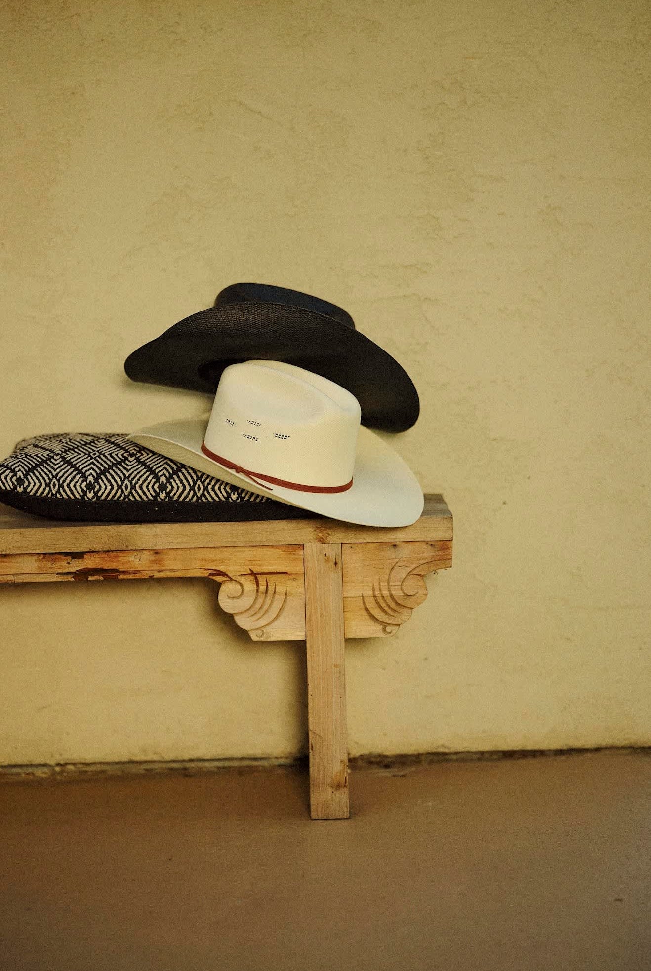 Unisex Laredo Straw Cowboy Hat in the color Black - Additional Laydown image