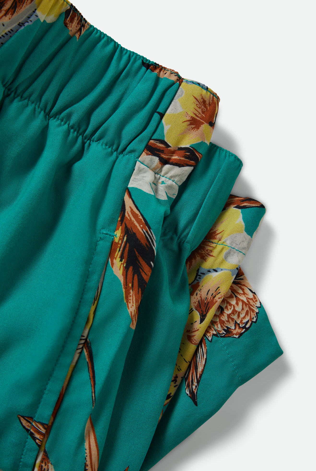 Women's Campos Lounge Short in the color Retro Green Flor Campos - Additional Laydown image