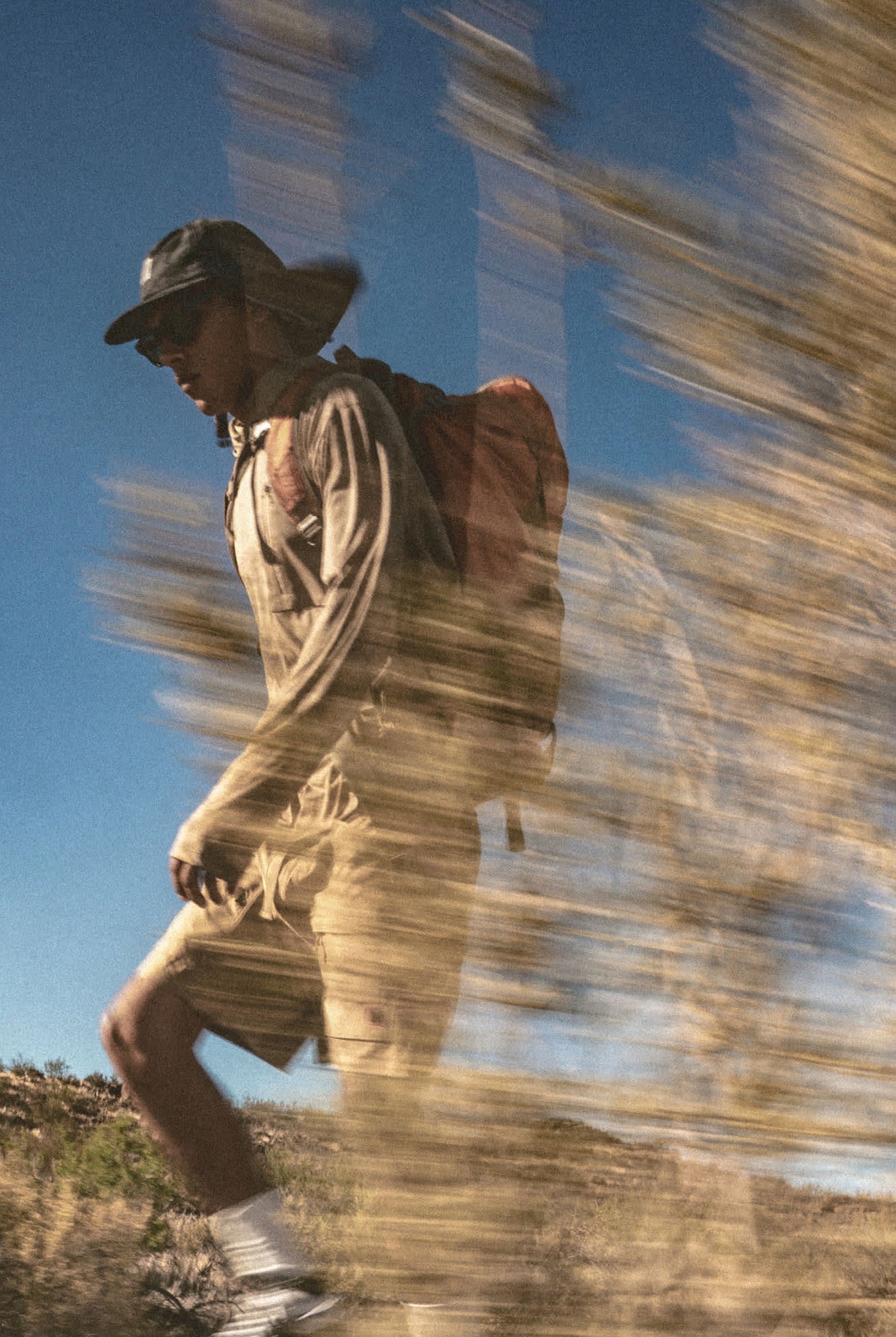 Men's Journey Long Sleeve Sun Hoodie in the color Desert Tiger Camo - Men's Lifestyle image