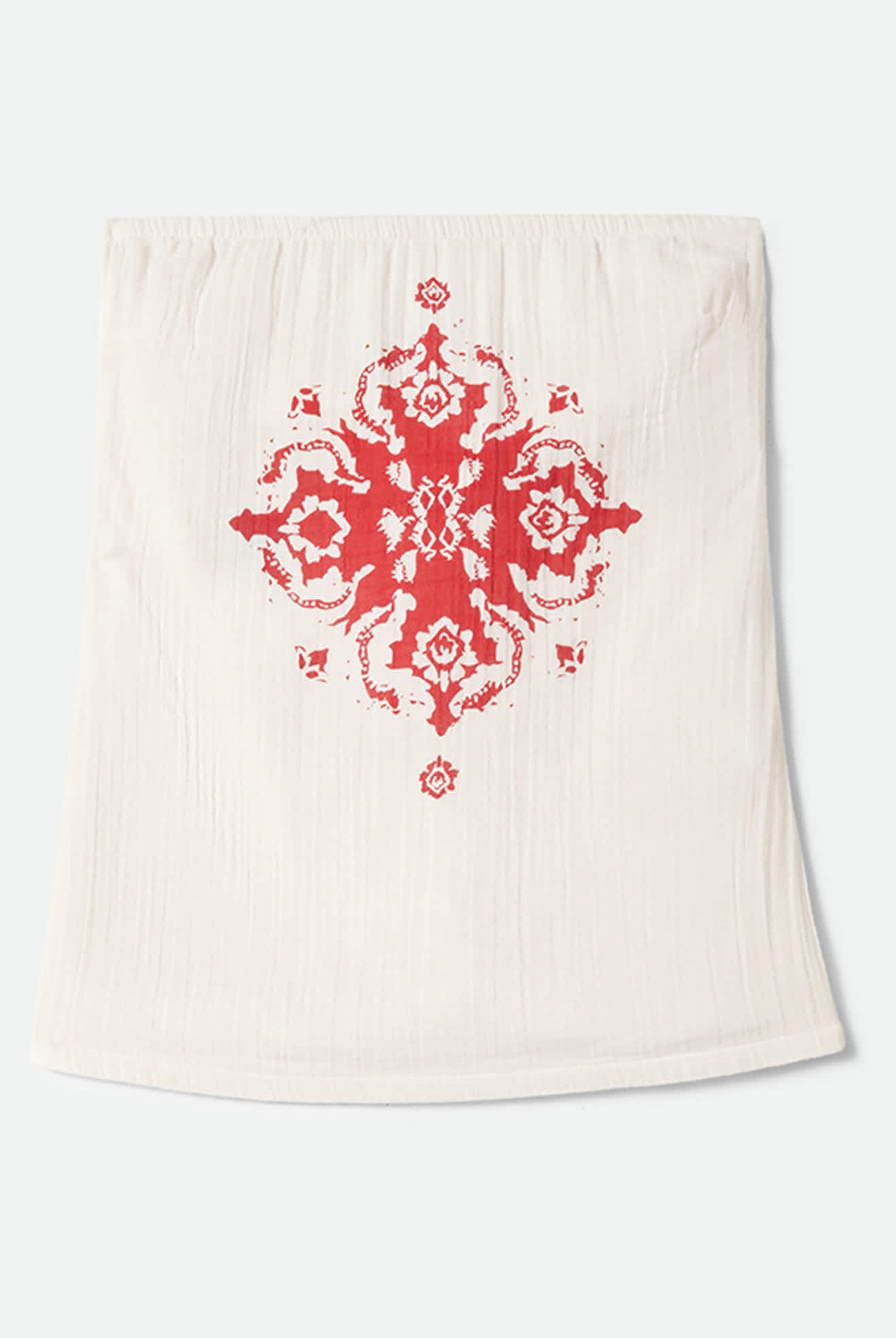 Women's The Lola Tube Top in the color Off White/Robust Red - Front Product View