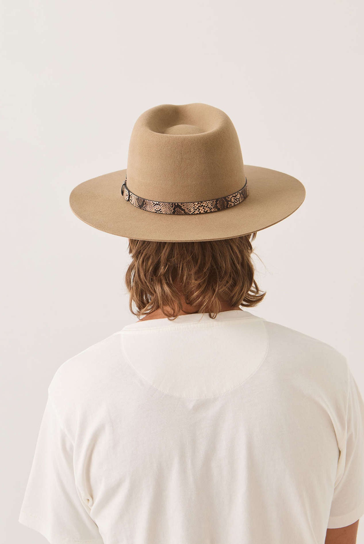 Unisex Sonoran Cowboy Hat in the color Khaki - Men's Back View