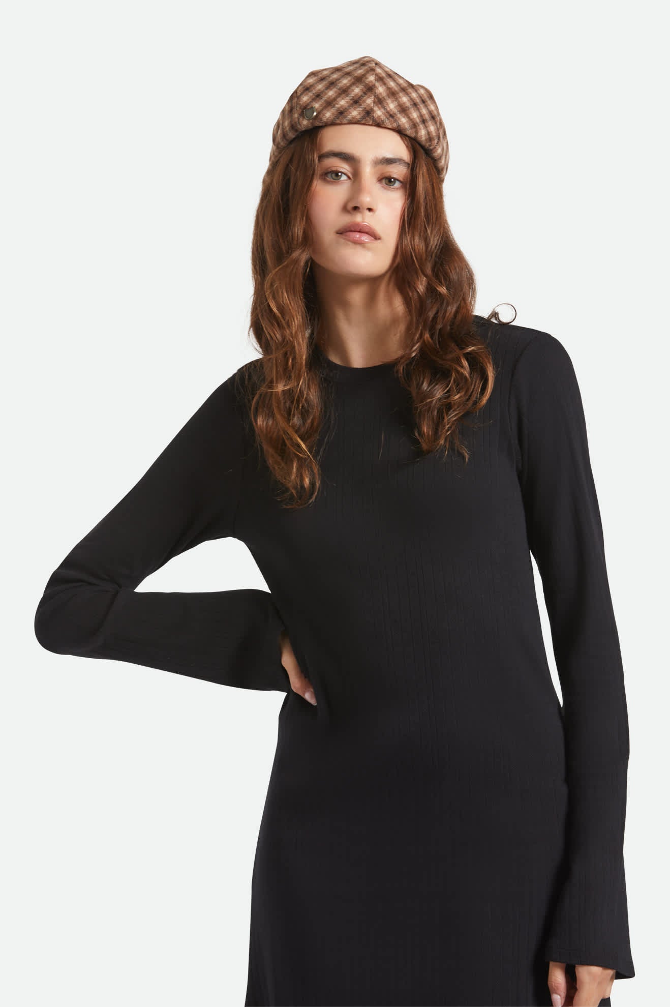 Unisex Hooligan Flat Cap in the color Sand/Brown - Additional Fit image