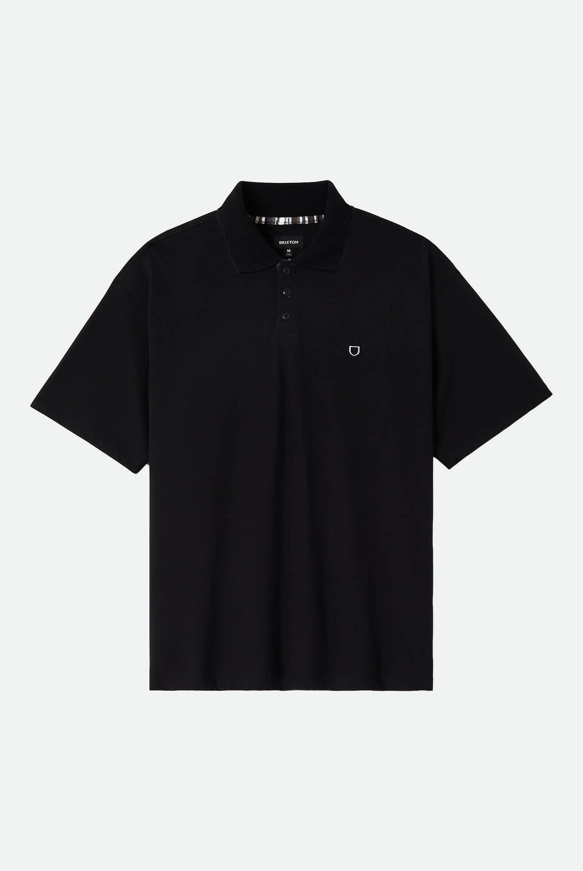 Men's Anton Short Sleeve Polo in the color Black - Front Product View