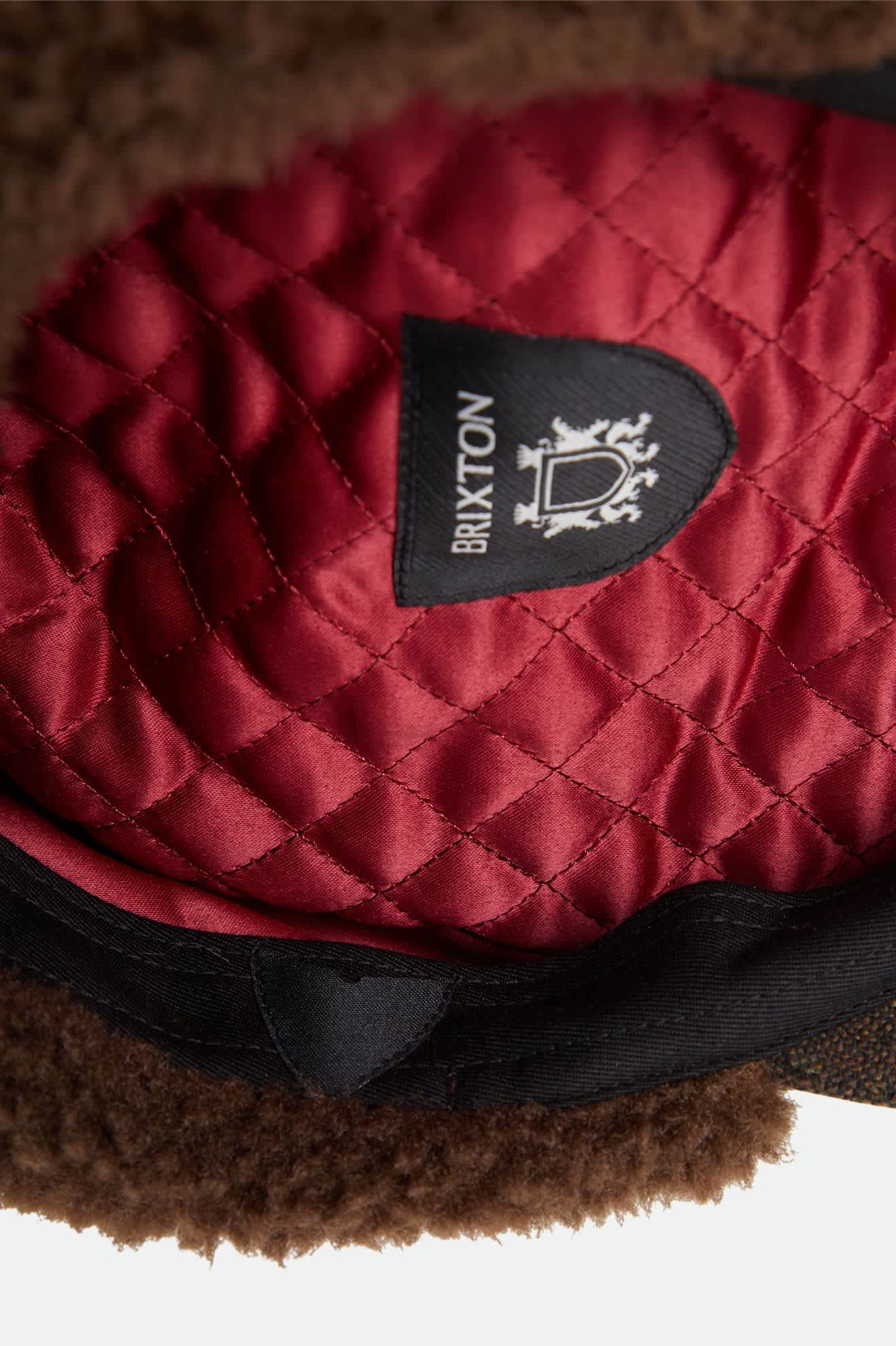 Unisex Barrel Earflap Snap Cap in the color Brown/Brown Tweed - Additional Laydown image