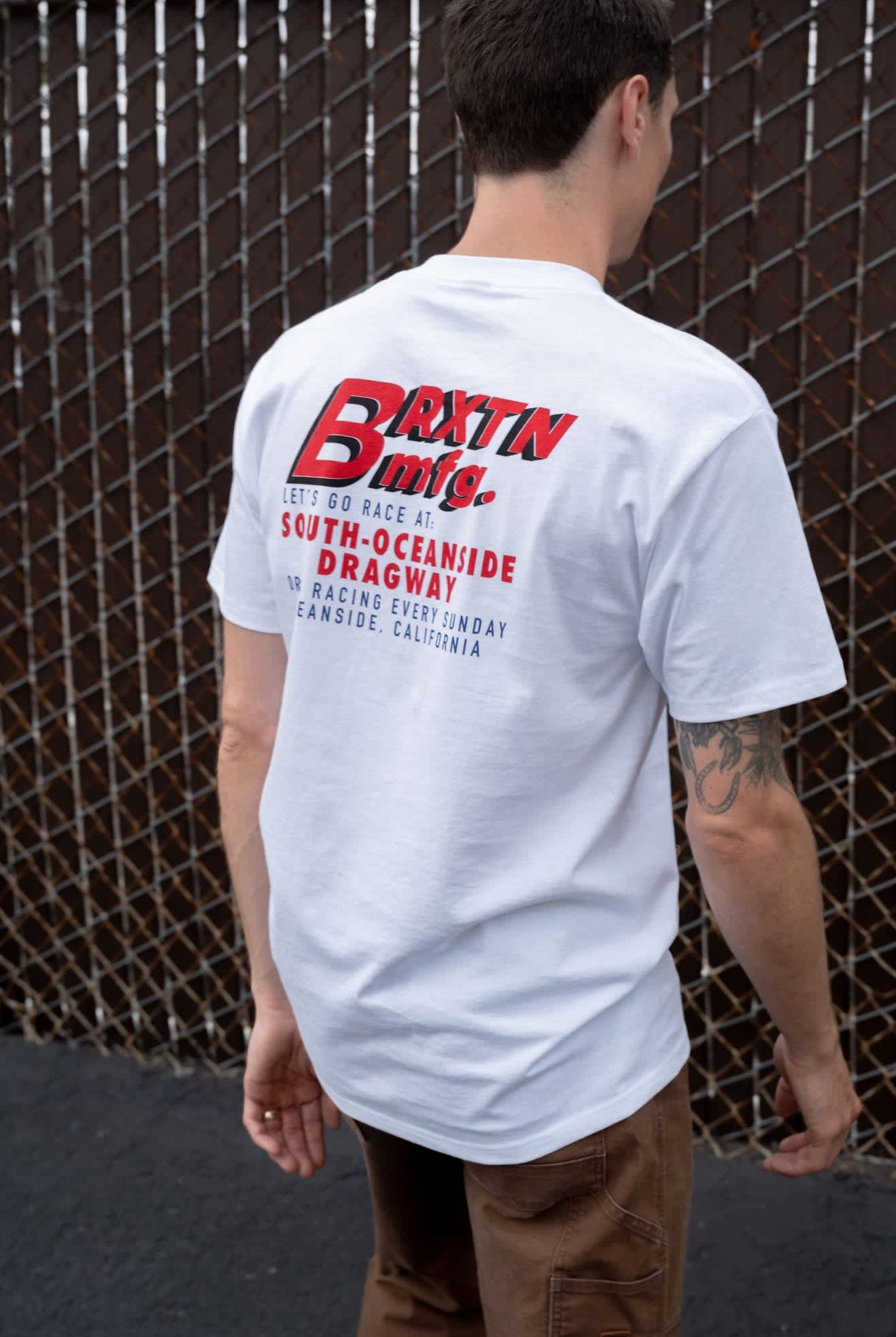 Men's South O Dragway Short Sleeve Standard T-Shirt in the color White - Men's Lifestyle image