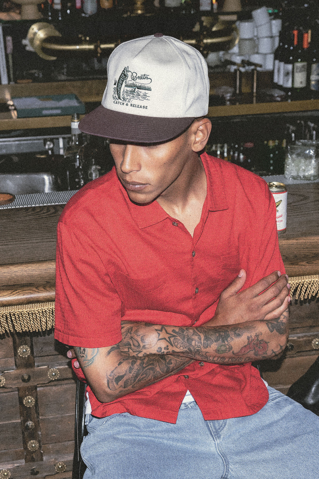 Unisex Catch And Release Snapback in the color Off White/Brown - Men's Lifestyle image