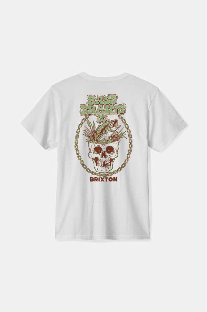 Brixton Bass Brains Skull S/S Standard T-Shirt - White