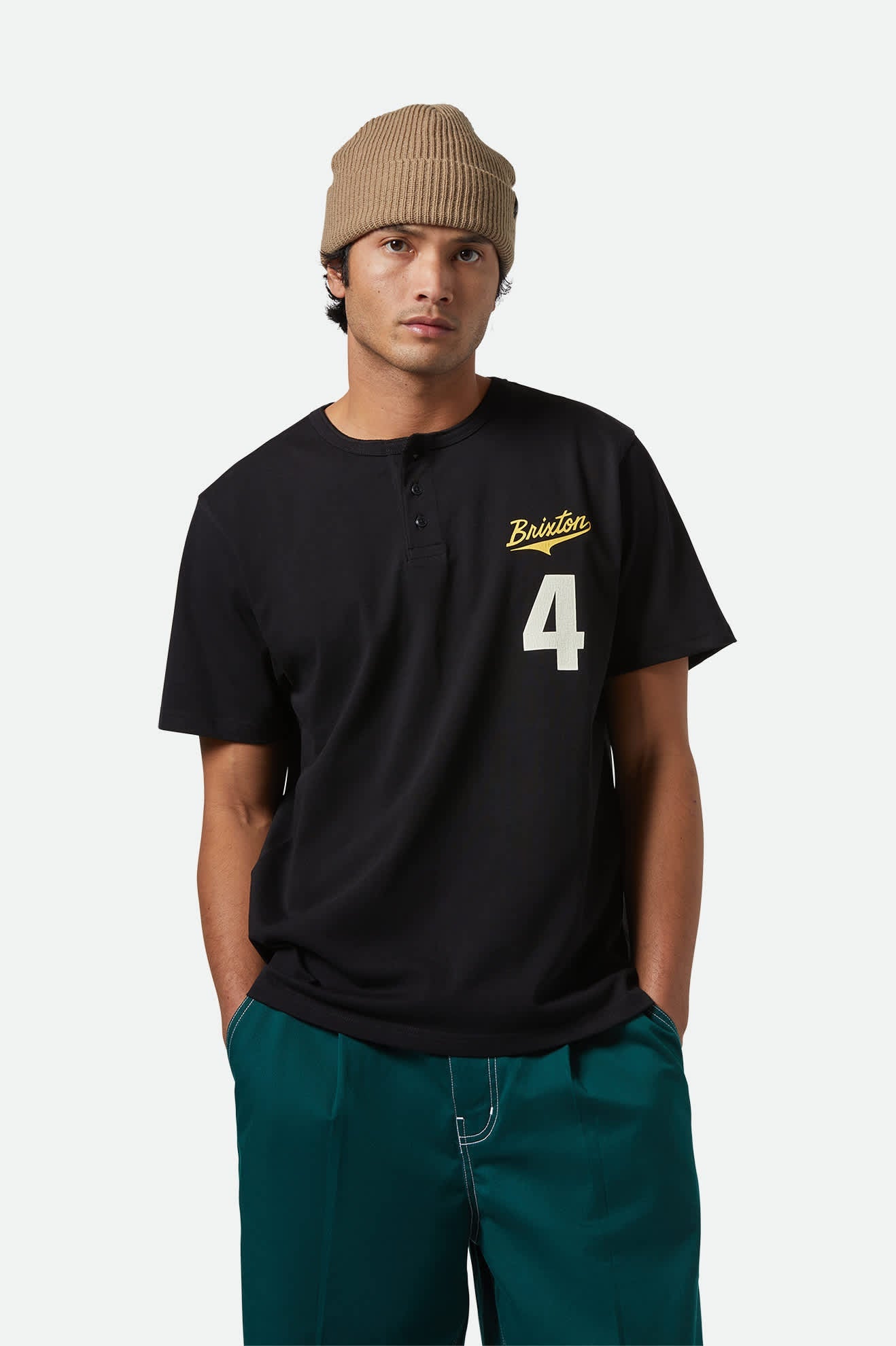 Men's The League Baseball T-Shirt in the color Black/Black - Men's Front View