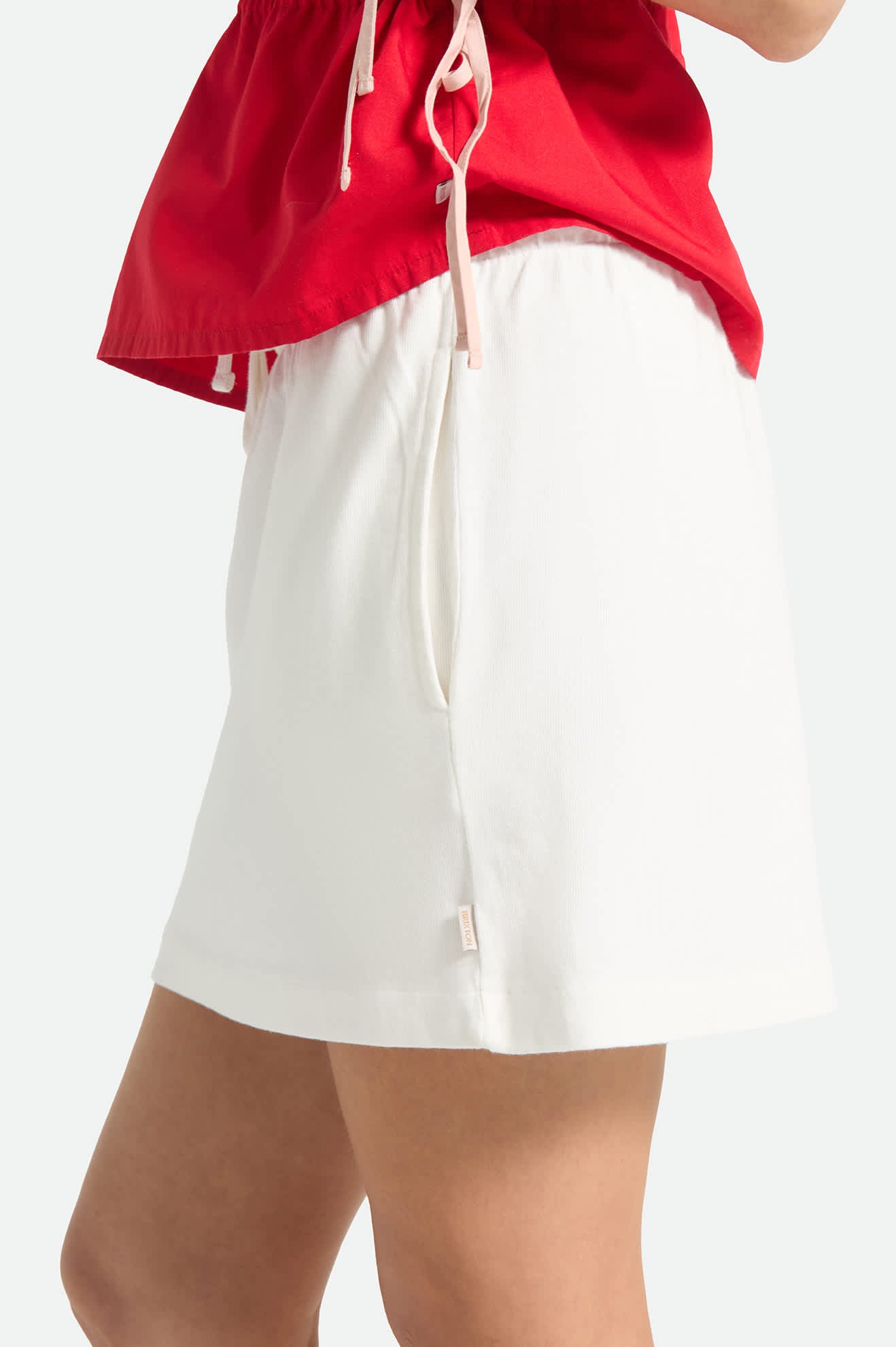 Women's Carefree Organic Garment Dye Lounge Skirt in the color Off White - Additional Fit image